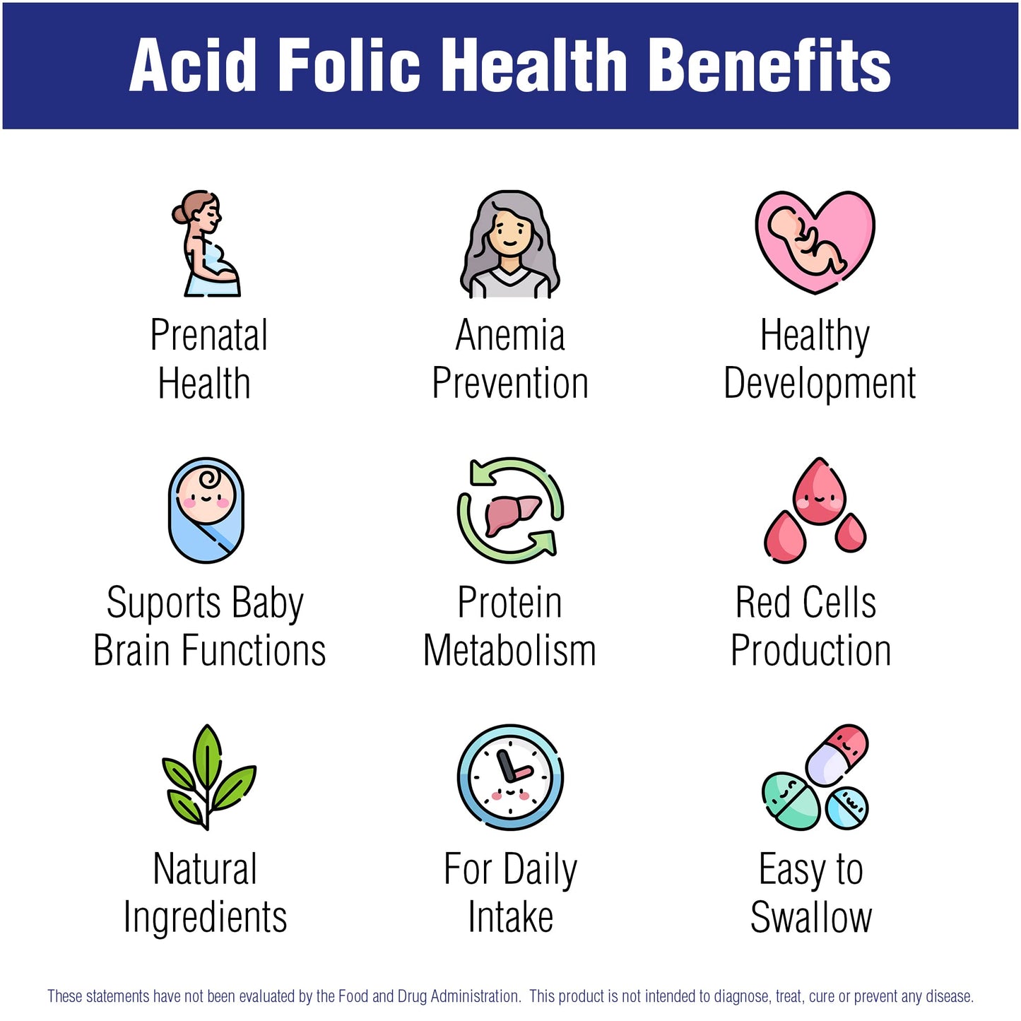 Natural Systems Naturasys Folic Acid Prenatal Supplement 400 mcg Tablet, 100 Count