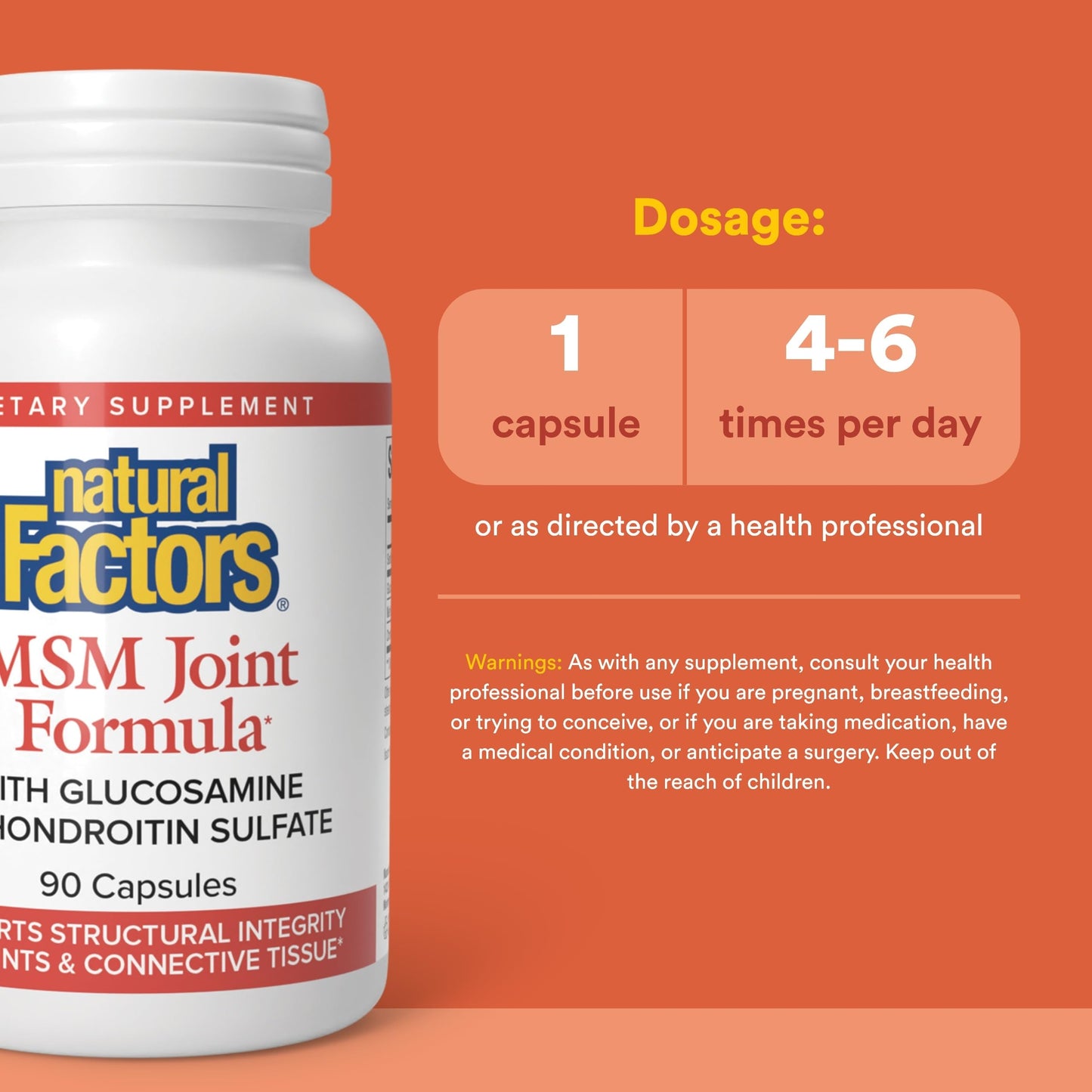 Natural Factors Joint MSM Formula Capsules, 90 Count