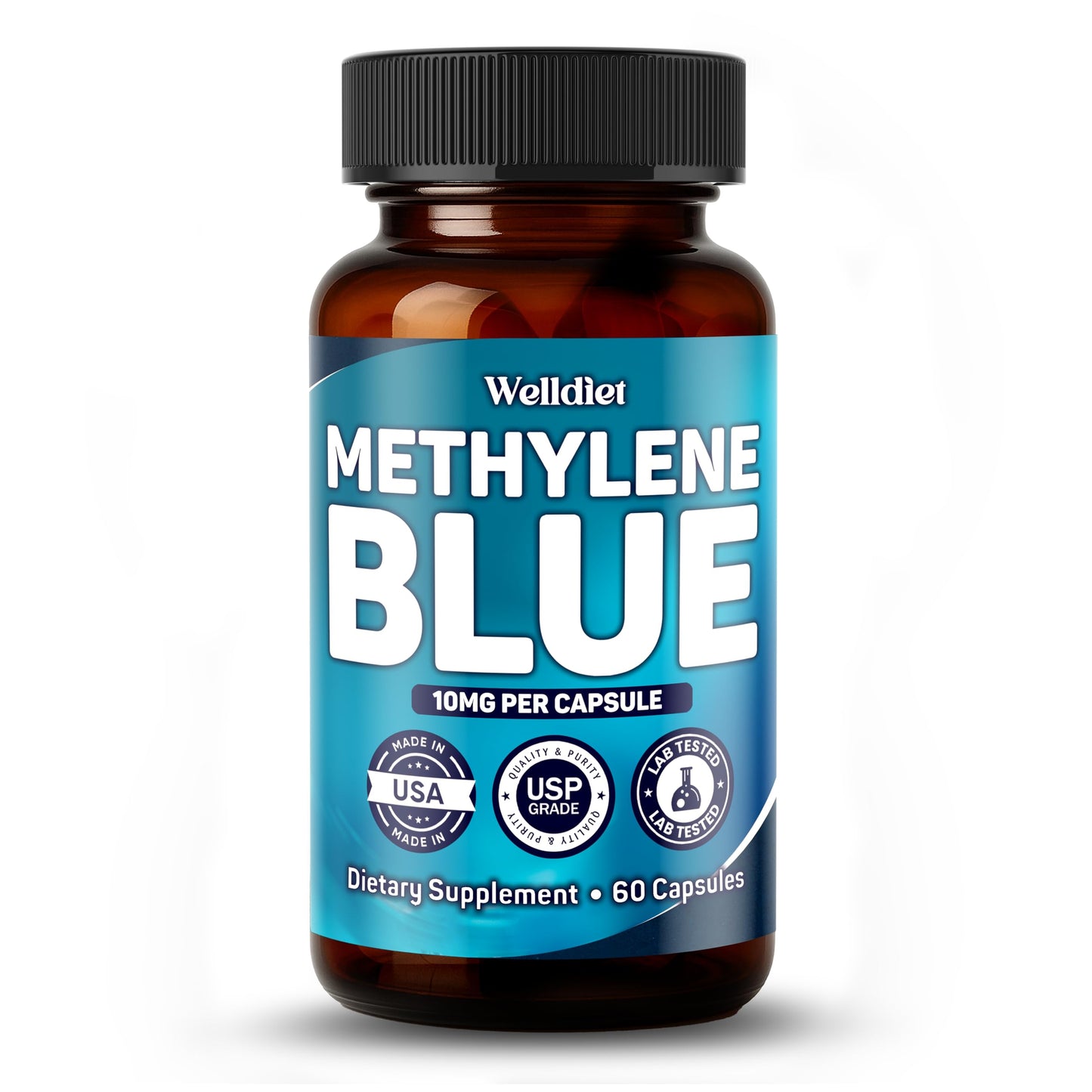 Welldiet Methylene Blue 10mg Capsules, 60 Count