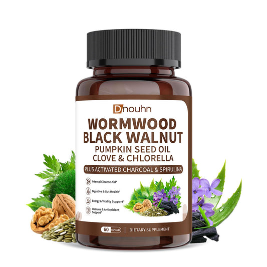 DNOUHN Wormwood Black Walnut Clove Parasite Cleanse for Humans Capsule 60 Count