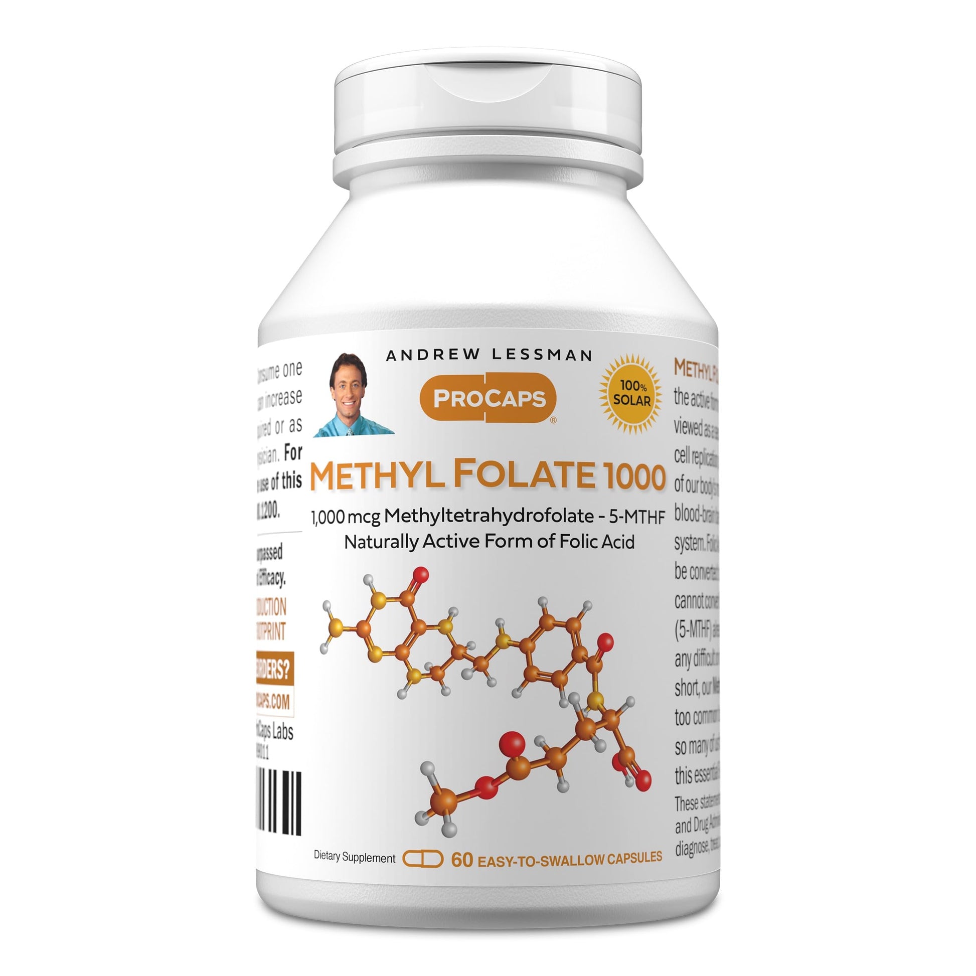 ANDREW LESSMAN Methyl Folate 1000mg Capsule 60 Count