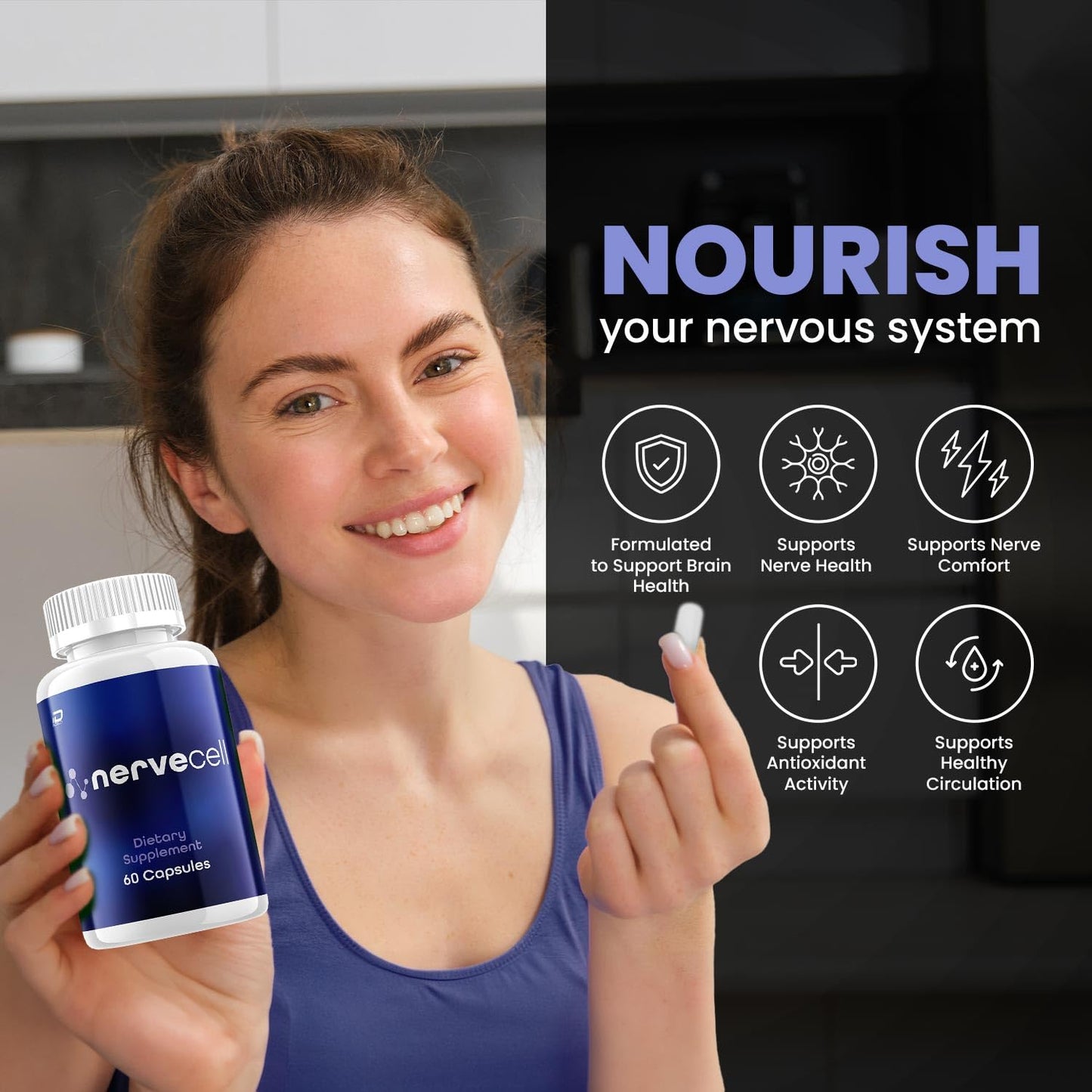 Indelo Nervecell Advanced Formula Capsules, 180 Capsules