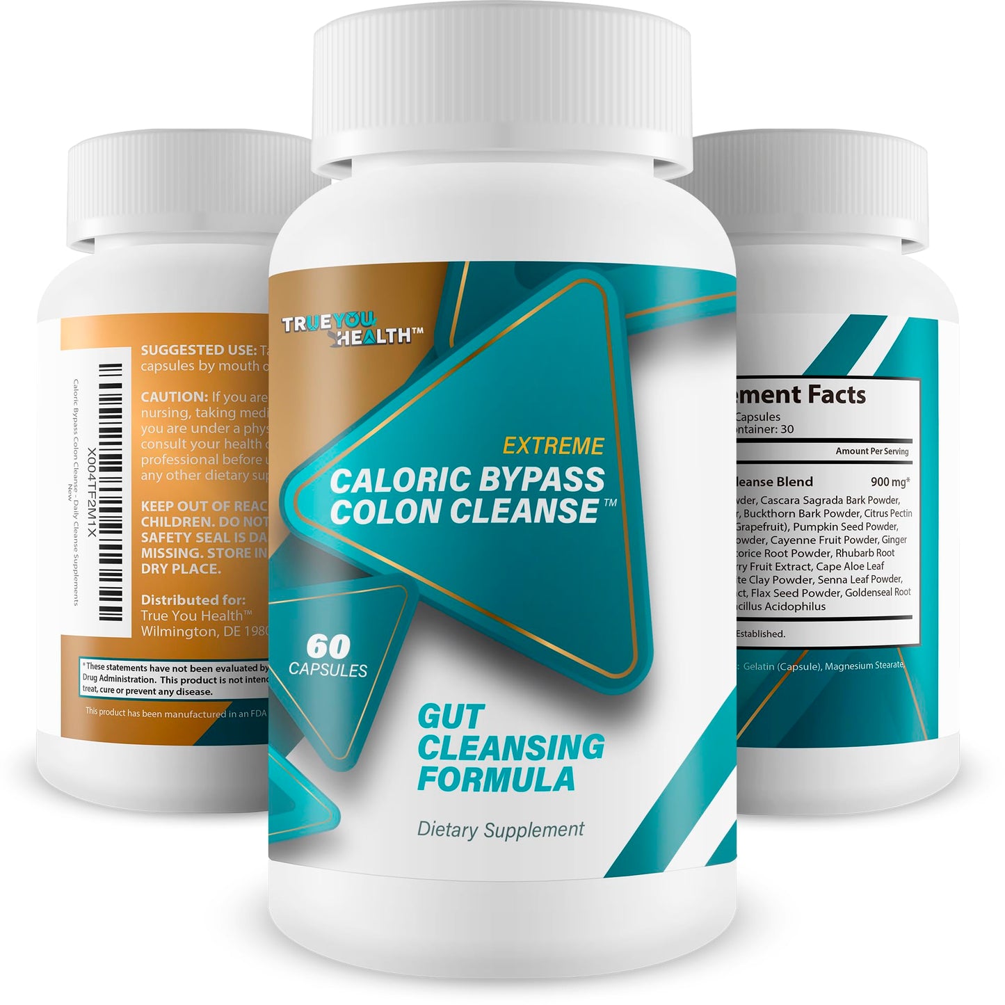 True You Health Caloric Bypass Colon Cleanse 60 Capsules