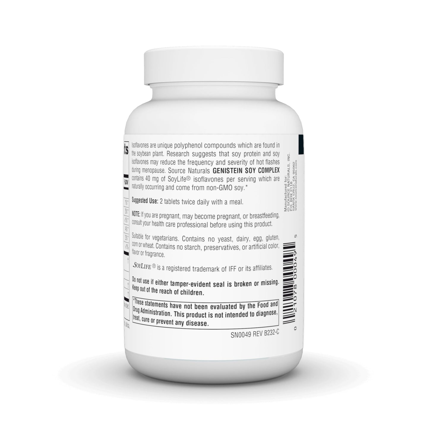 Source Naturals Genistein Soy Complex 40 mg Tablets, 60 Tablets