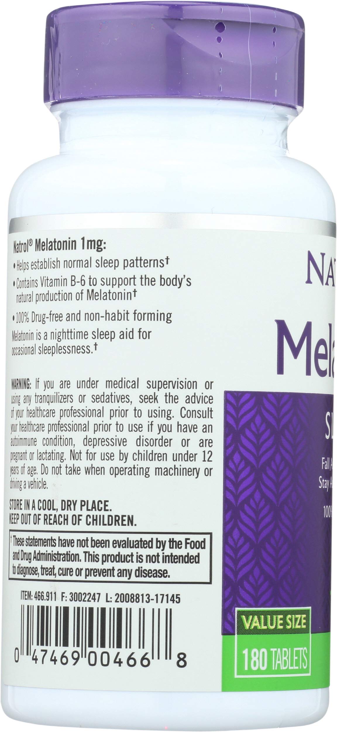 Natrol Melatonin 1mg Tablet, 180 Tablets