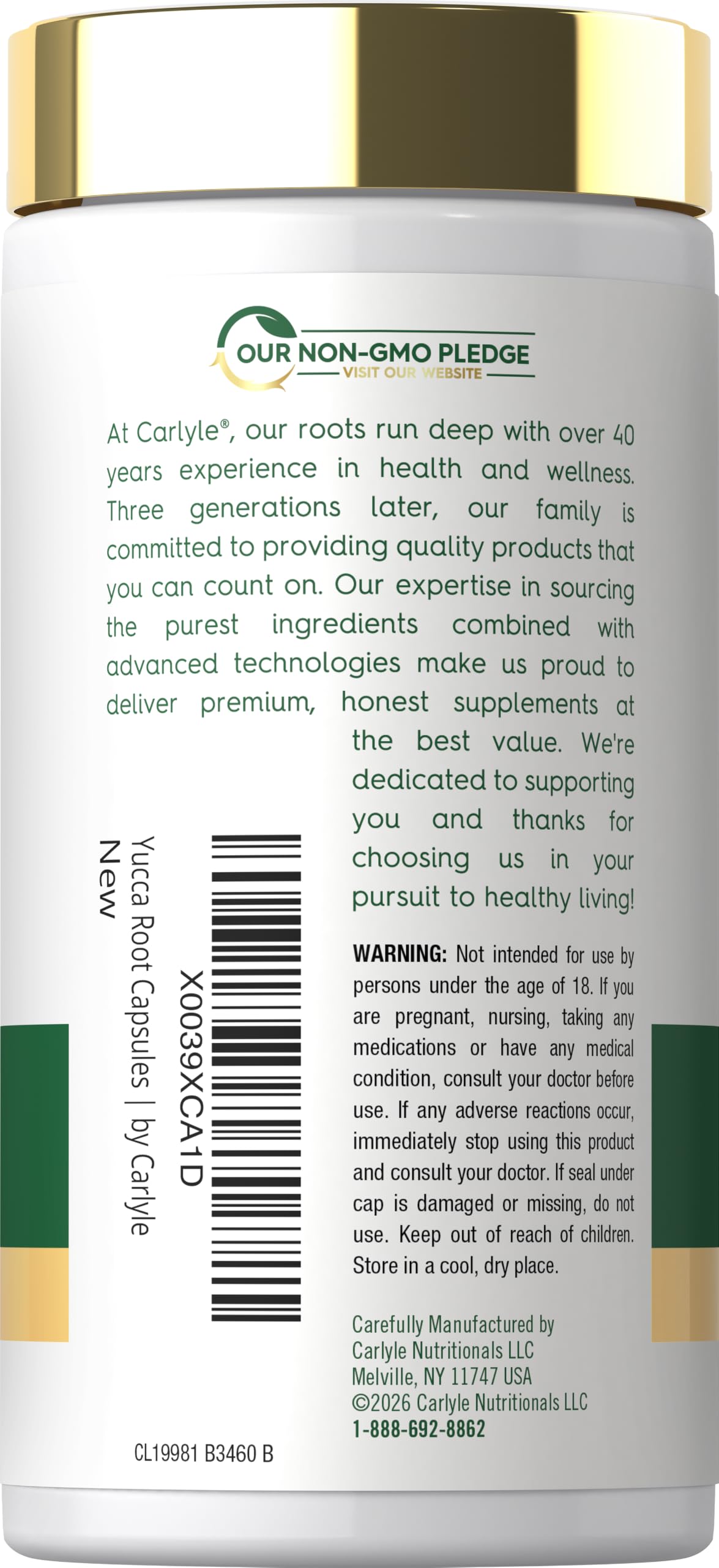 Carlyle Yucca Root Extract Capsules 120