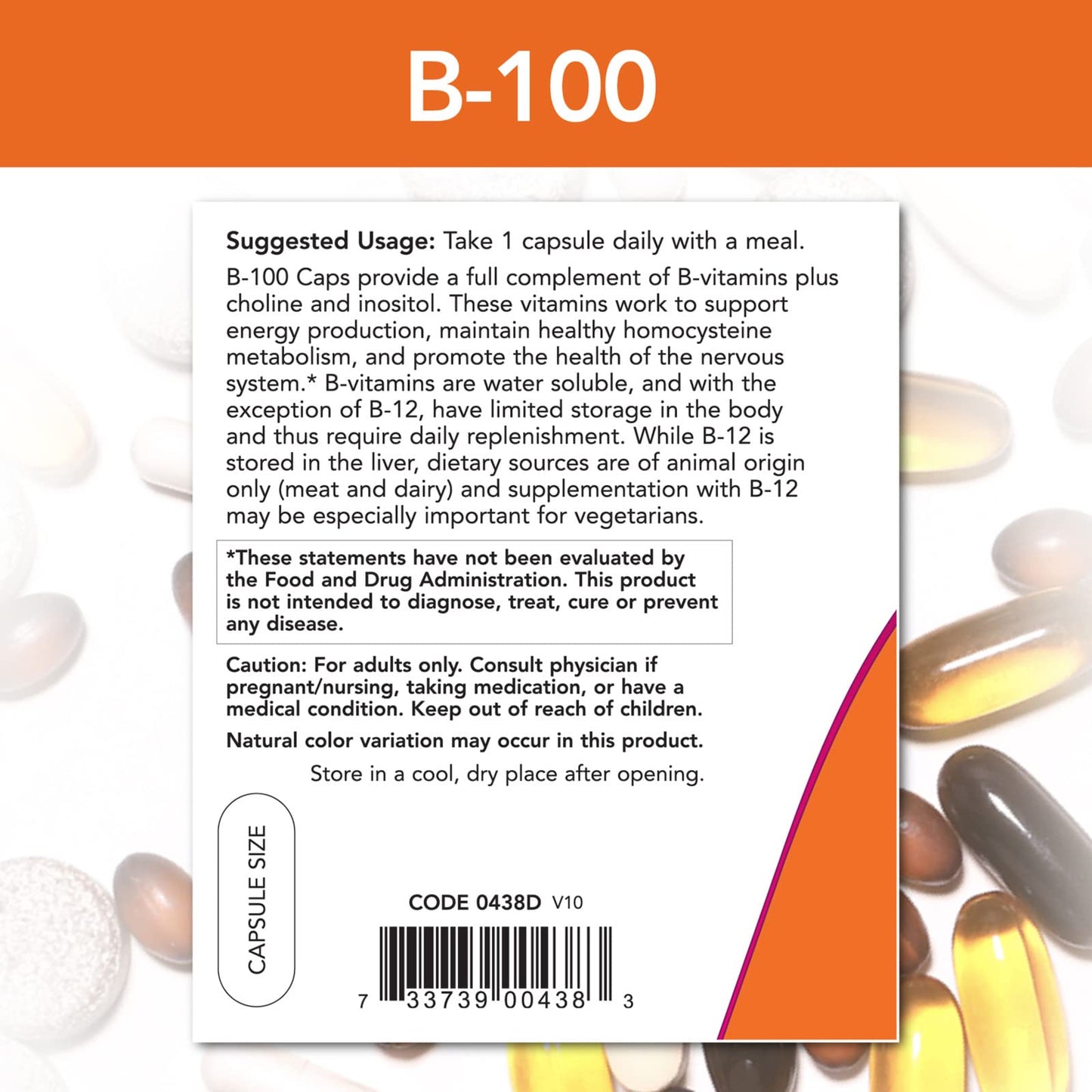 NOW Foods B-100 Capsule 500