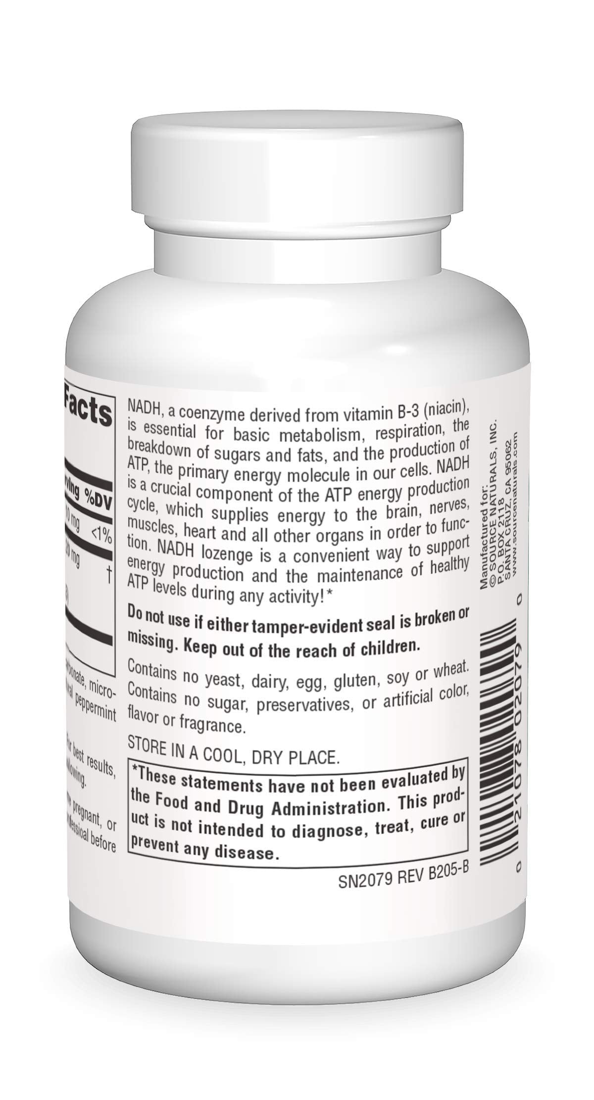 Source Naturals NADH 10mg, Boost Energy and Mental Alertness Lozenges, 20 Count