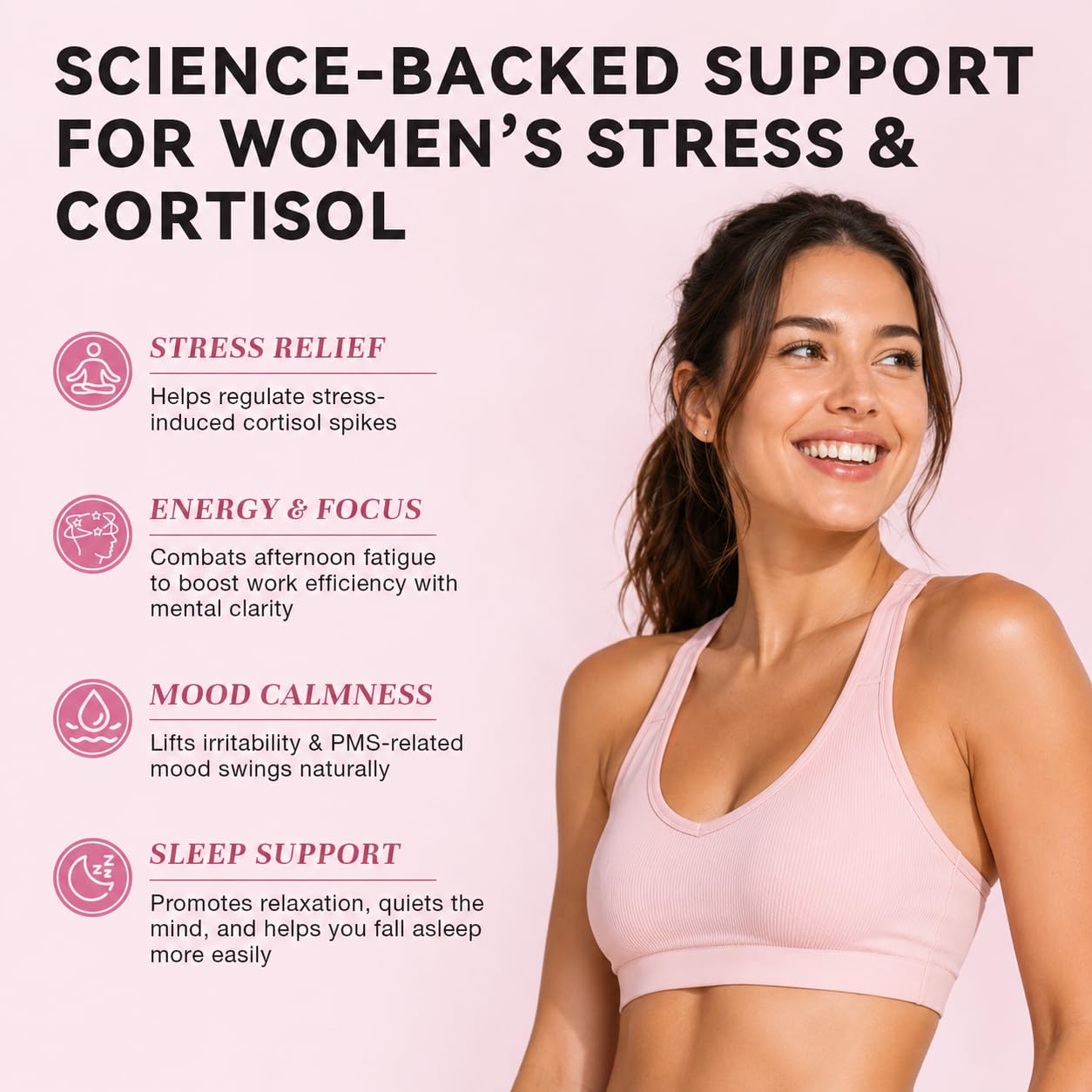Totaria Women's Cortisol Supplement Capsules, 120 Count