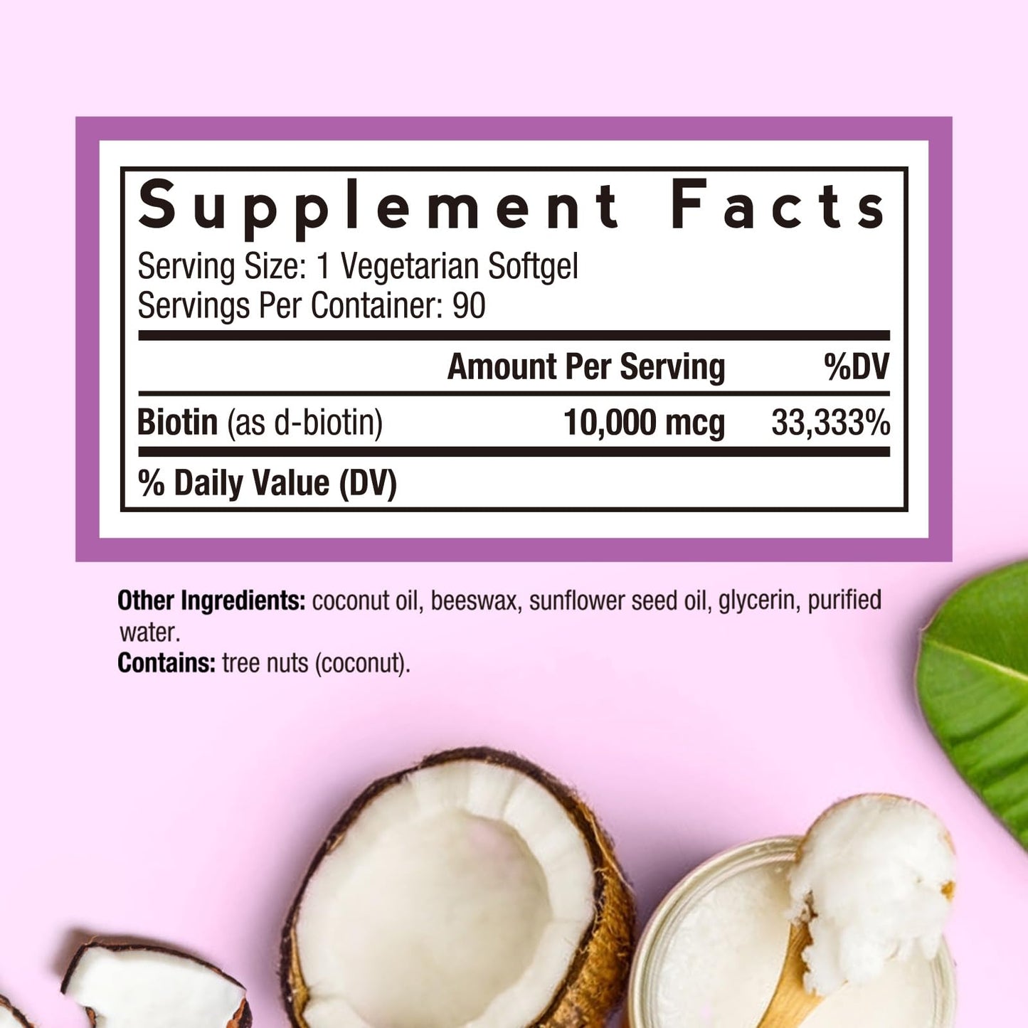 Doctor's Recipes Biotin 10,000 mcg Softgels 90 Count