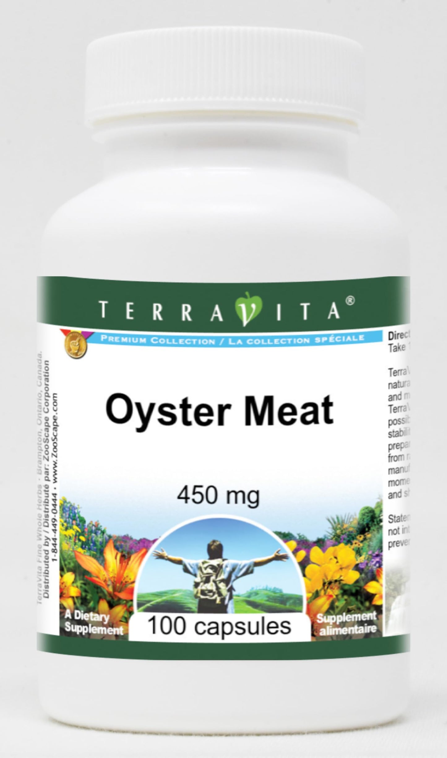 Terravita Oyster Meat 450 mg Capsules, 300 Count