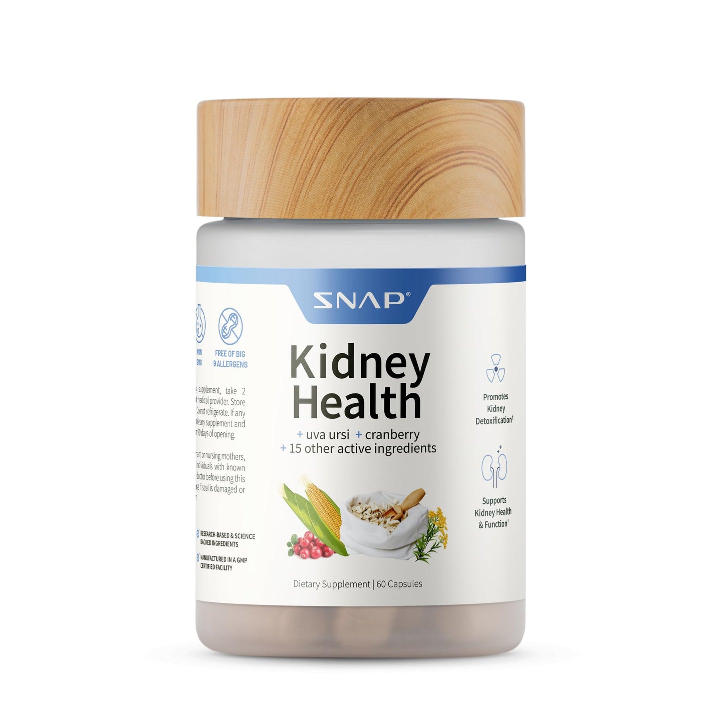 Snap Supplements Kidney Health Support Supplement 60 Capsules