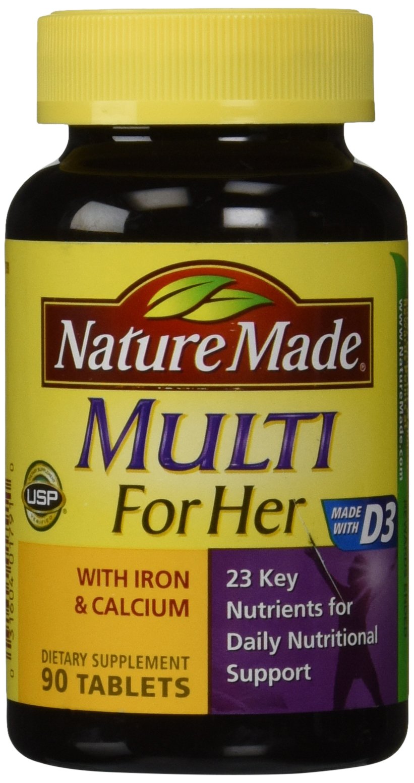Nature Made Multi for Her with Iron and Calcium 90-Count Tablets