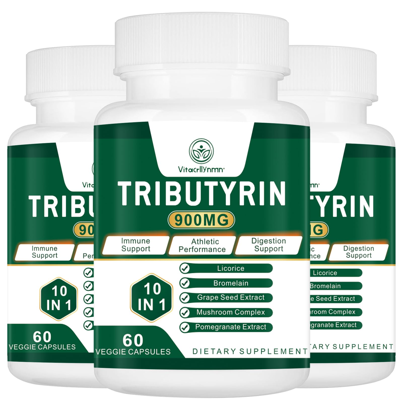 VITACRLLYNMN Tributyrin Supplement Capsule, 180 Capsules