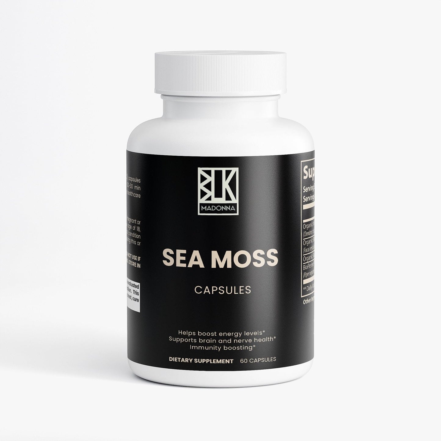 BLK Madonna Sea Moss Super-Blend Capsule, 60 Count