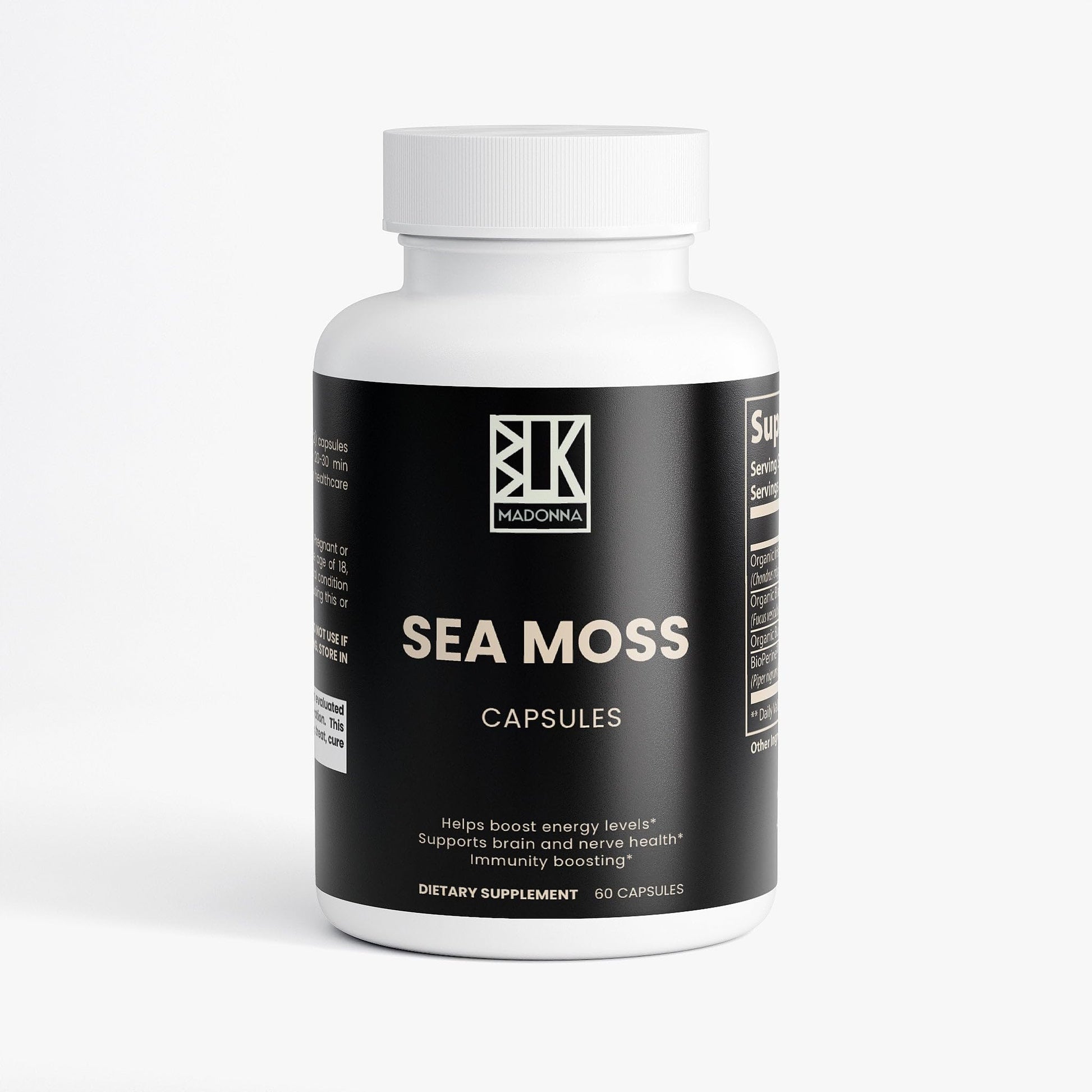 BLK Madonna Sea Moss Super-Blend Capsule, 60 Count