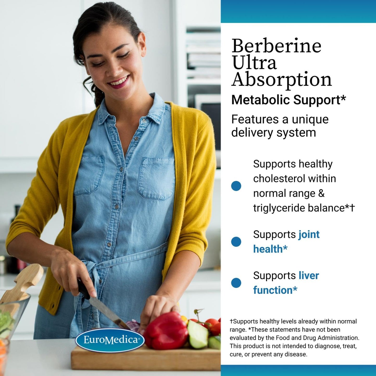 EuroMedica Ultra Absorption Berberine Capsules, 60 Count