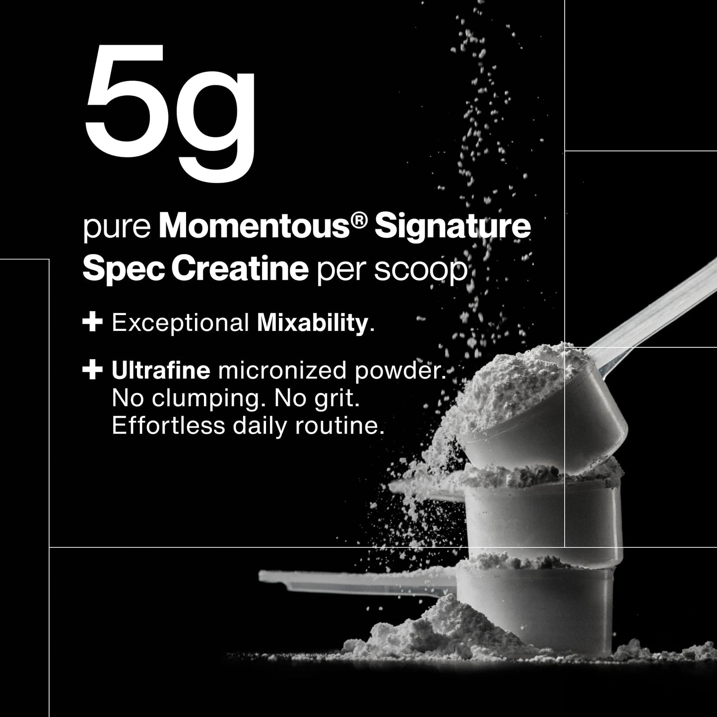 Momentous Creatine Monohydrate Powder, 90 Servings