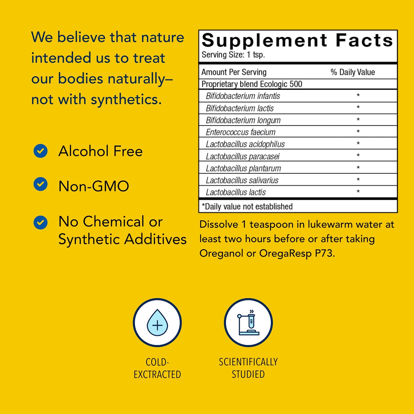North American Herb & Spice Health-Bac Ecologic 500 Probiotic Powder, 33 Servings