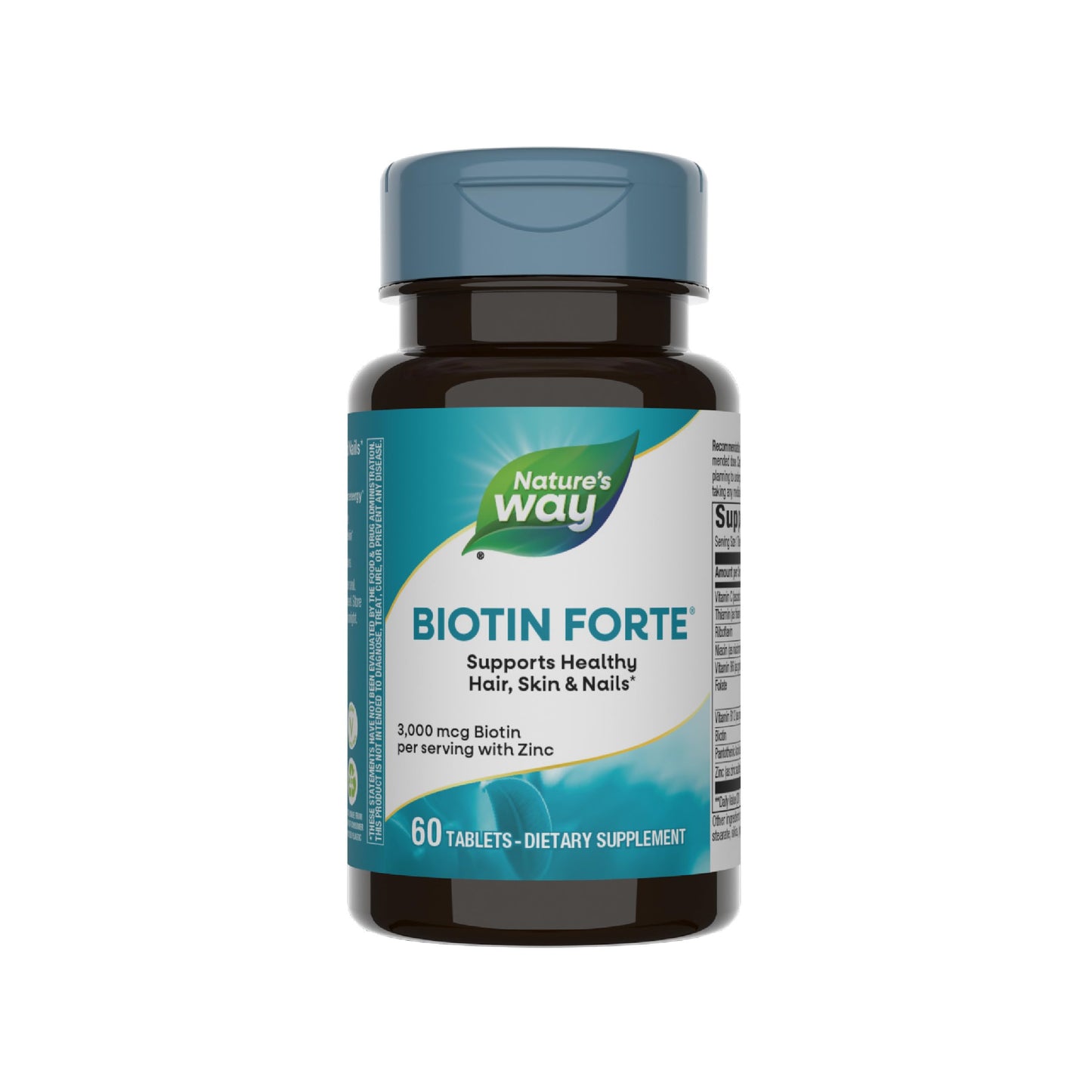 Nature's Way Biotin Forte Tablet, Supports Healthy Hair, Skin & Nails, 60 Count