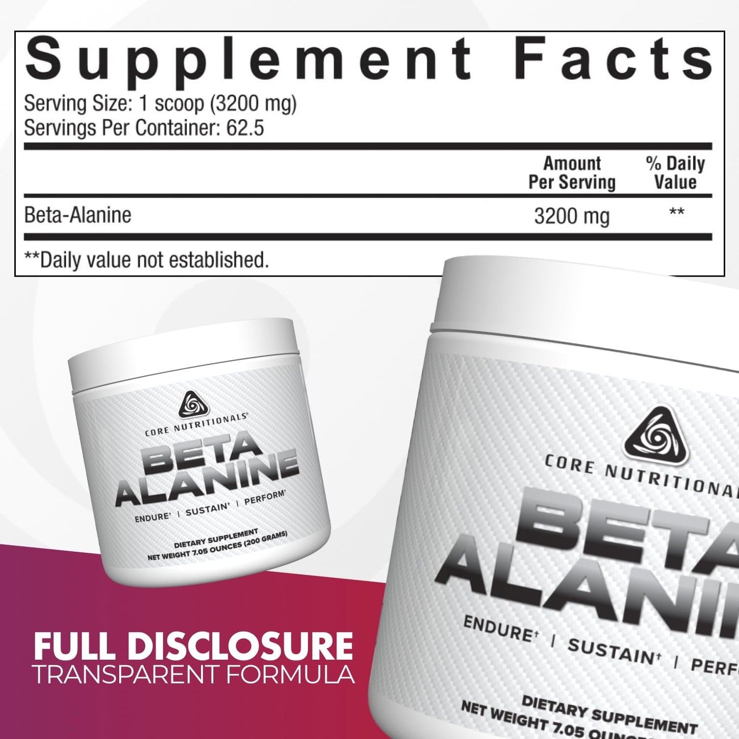 Core Nutritionals Beta Alanine Powder 8