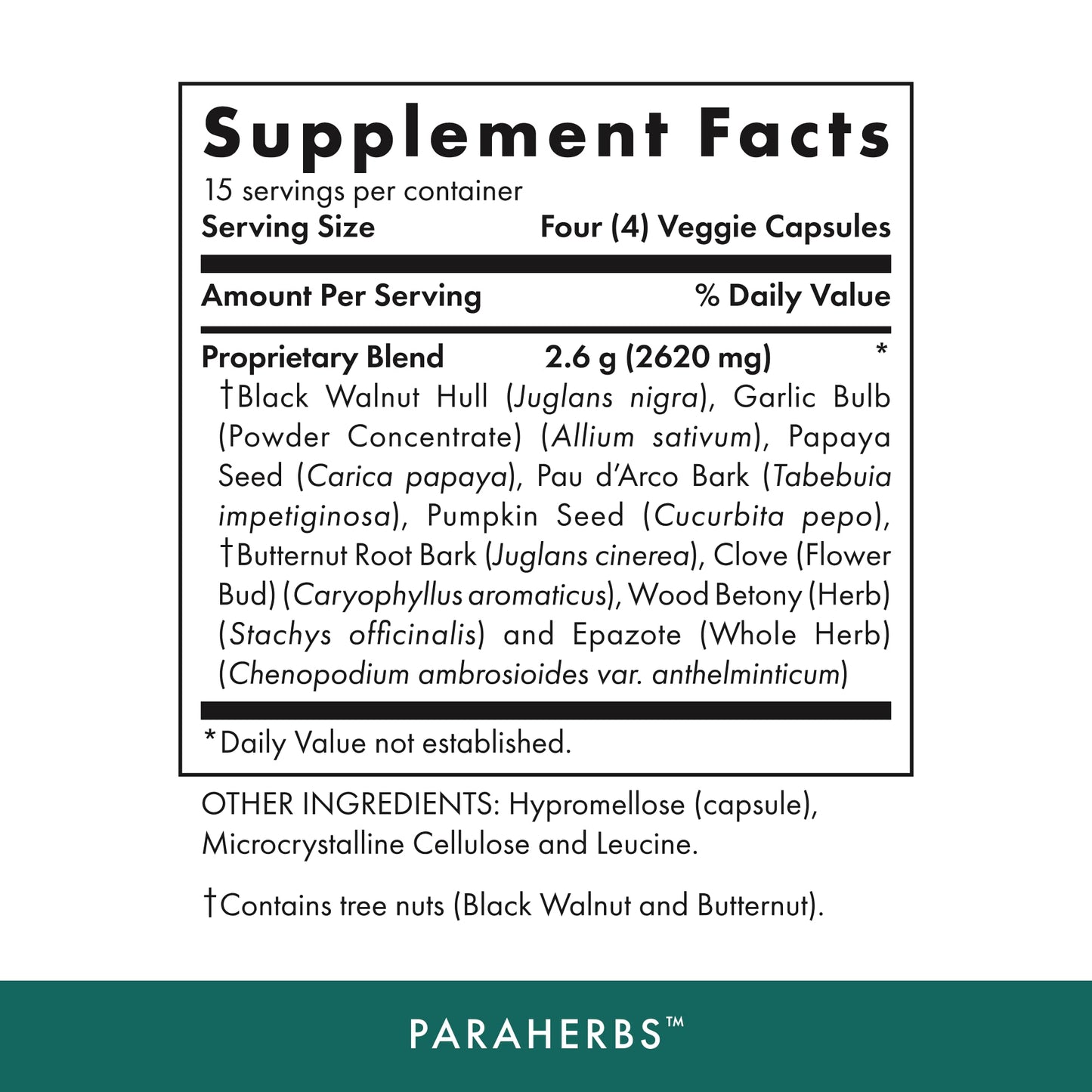 Michael's Health Naturopathic Programs Paraherbs 60 Capsules