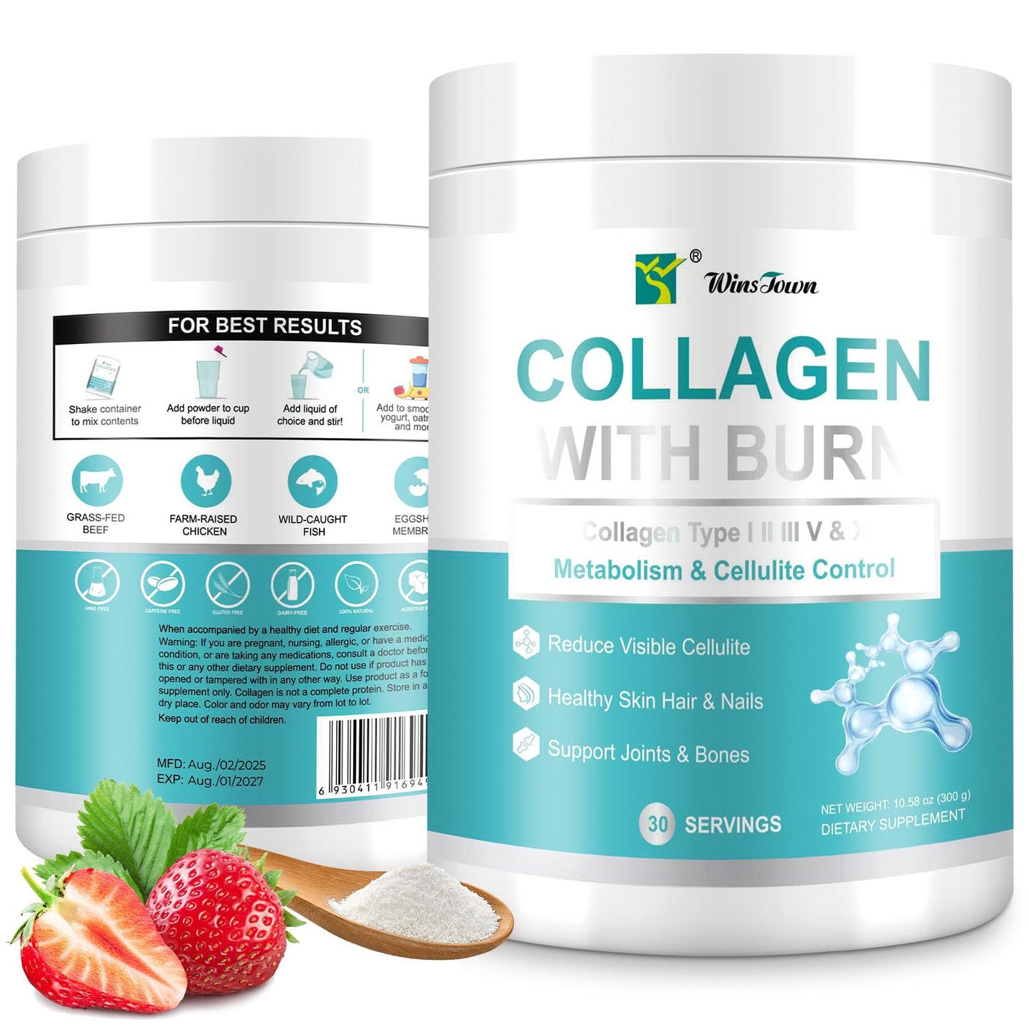 FARWIX Multi Collagen Burn Powder with L-Carnitine, 11 Ounce
