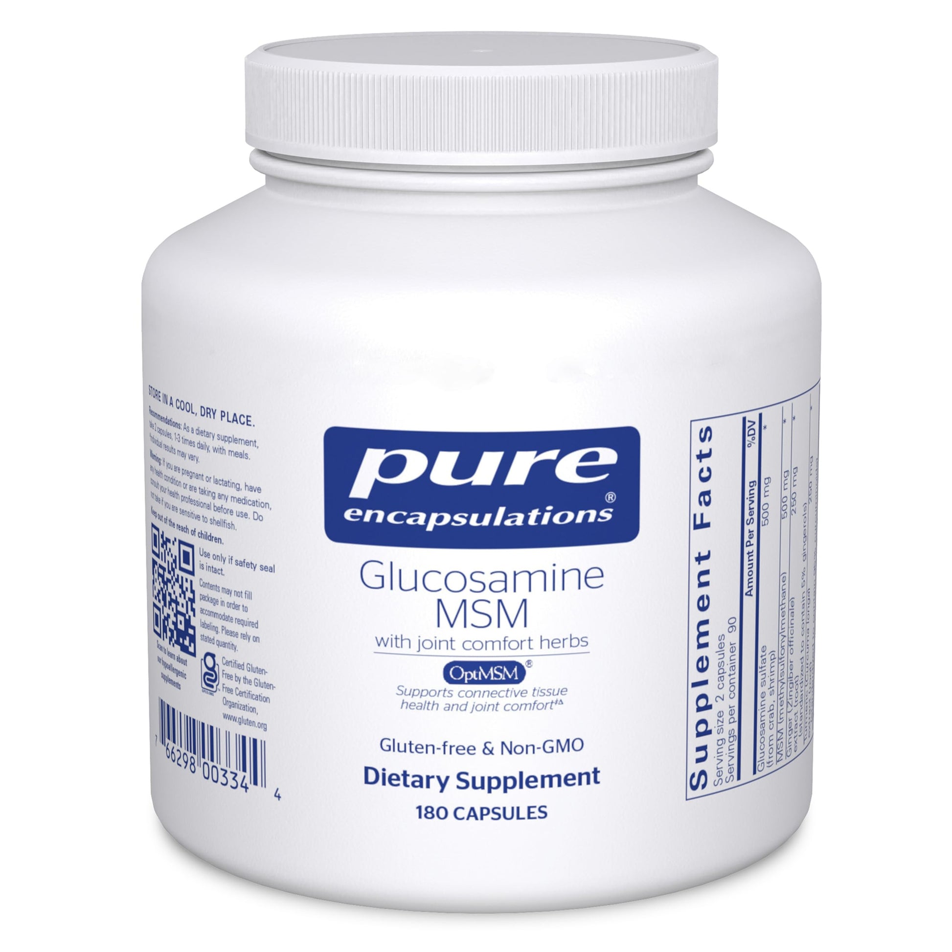 Pure Encapsulations Glucosamine MSM Capsule, 180 Capsules