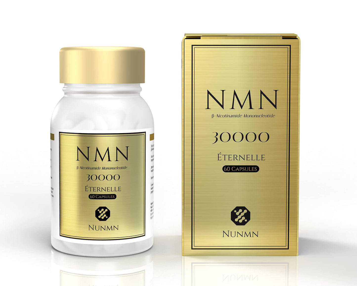 NUNMN NMN 30000 Éternelle β-Nicotinamide Mononucleotide Supplement 60 Capsules