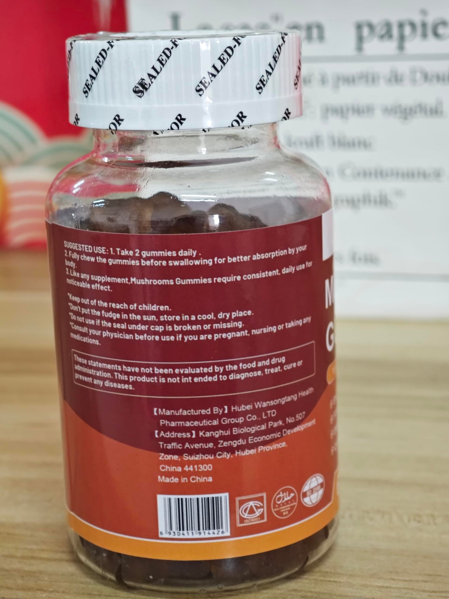 FARWIX Mushroom Gummies 10-Mushroom Blend with Lion’s Mane, Reishi & Cordyceps, Daily Focus, Energy & Balance Support, Vitamins & Botanical Extracts, Vegan Cherry Flavor, 60 Gummies