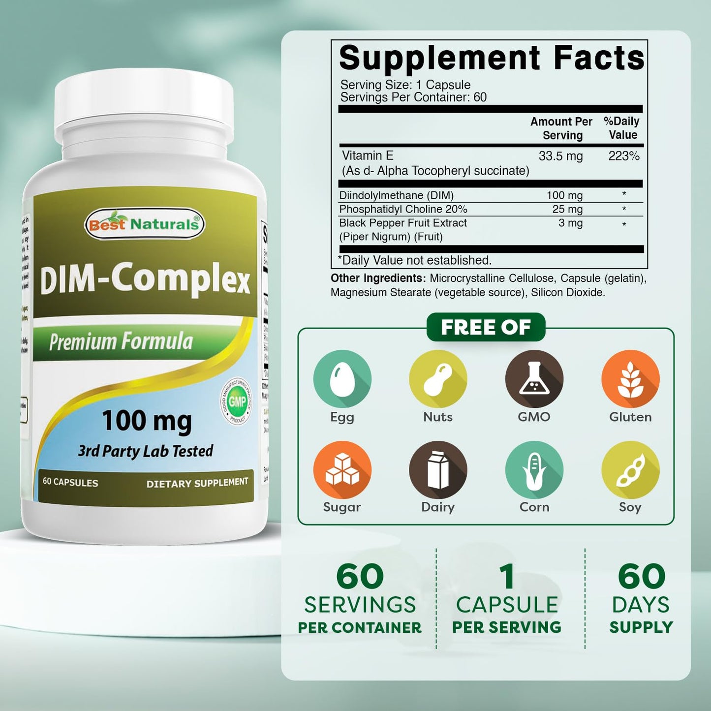 Best Naturals DIM Complex 100 mg Capsule 60 Capsules