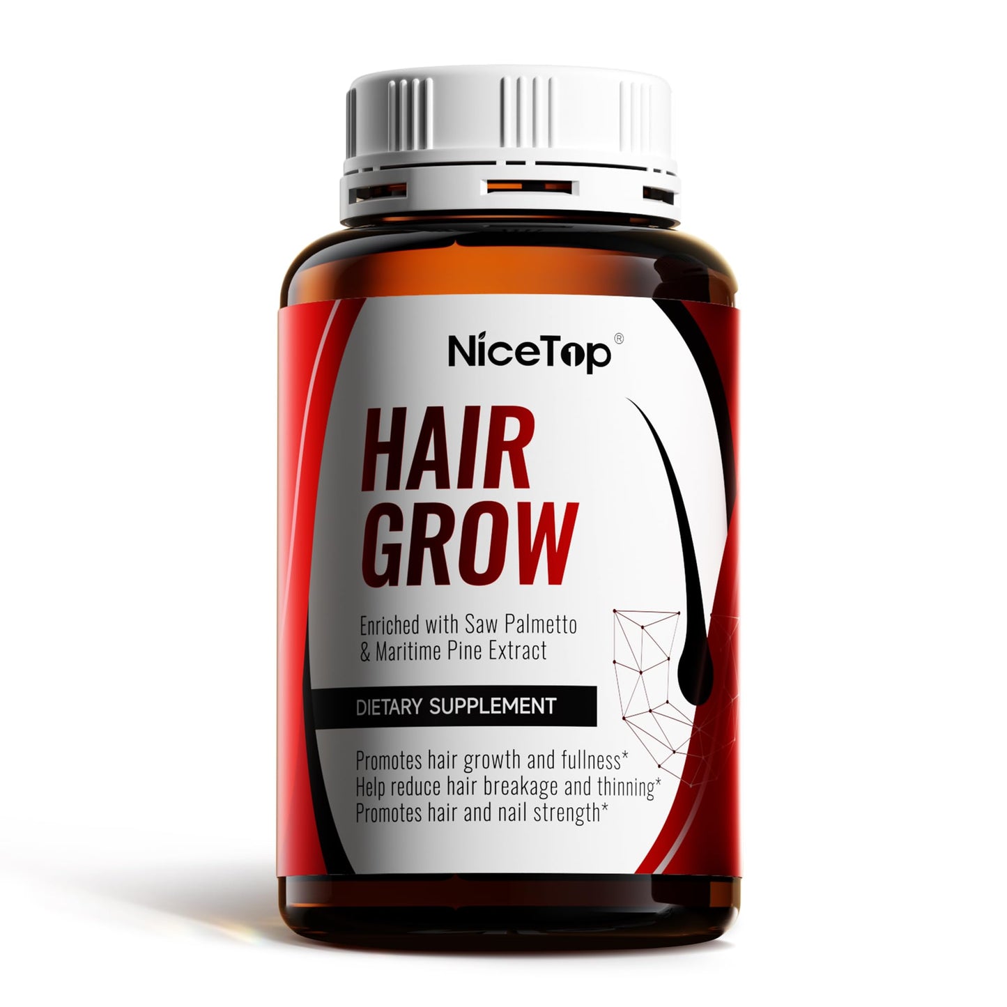 NiceTop Hair Growth Supplement Softgels 60 Count