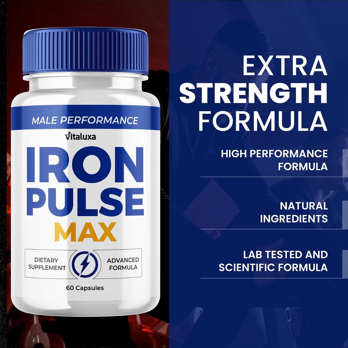 Vitaluxa Iron Pulse Max Capsules, 60 Count