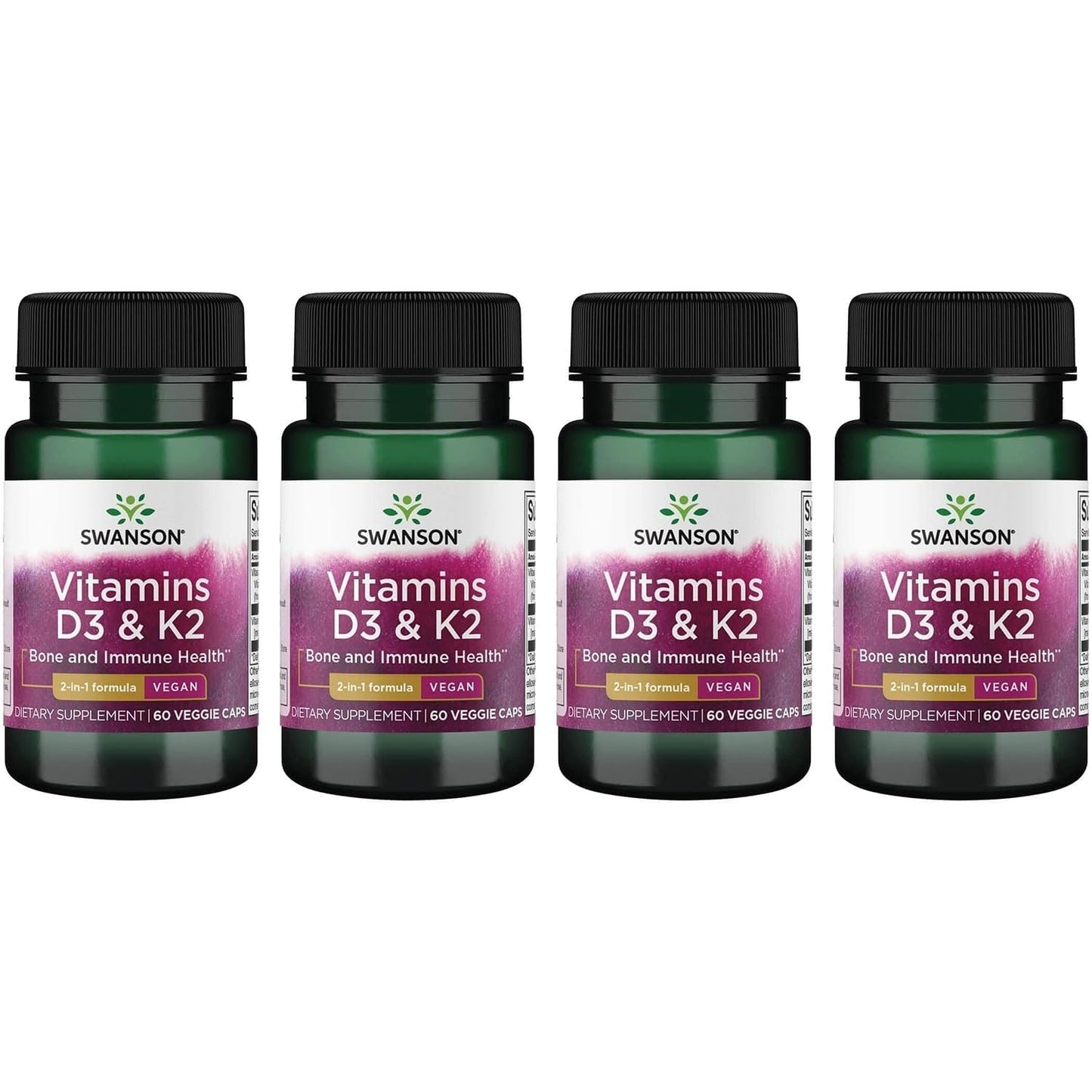 Swanson Vitamins D3 & K2 2000 IU & 75 mcg Capsules, 240 Count