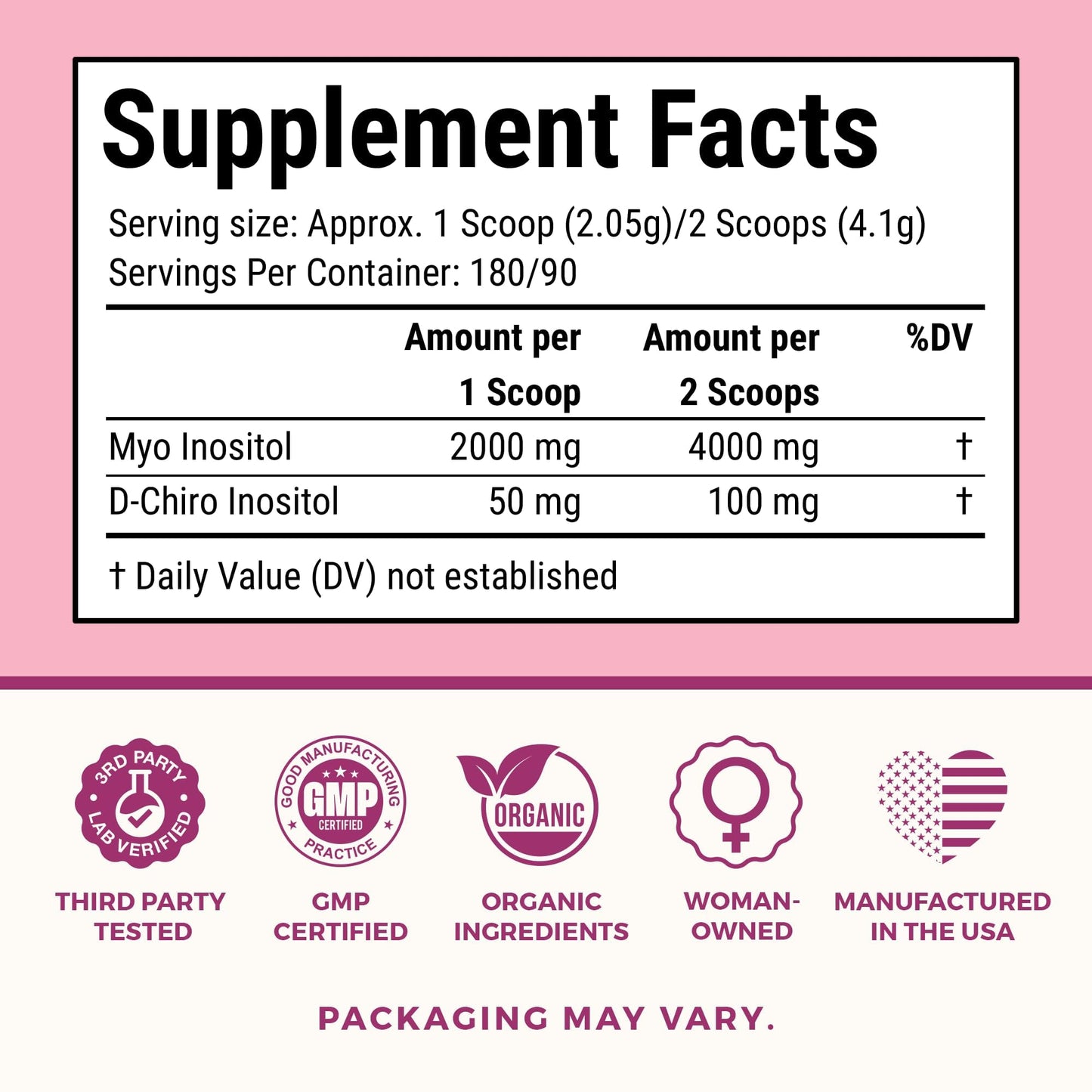 VITA-PCOS 40:1 Myo & D-Chiro Inositol Supplement for Cycles & Fertility Powder 13.02 Ounce