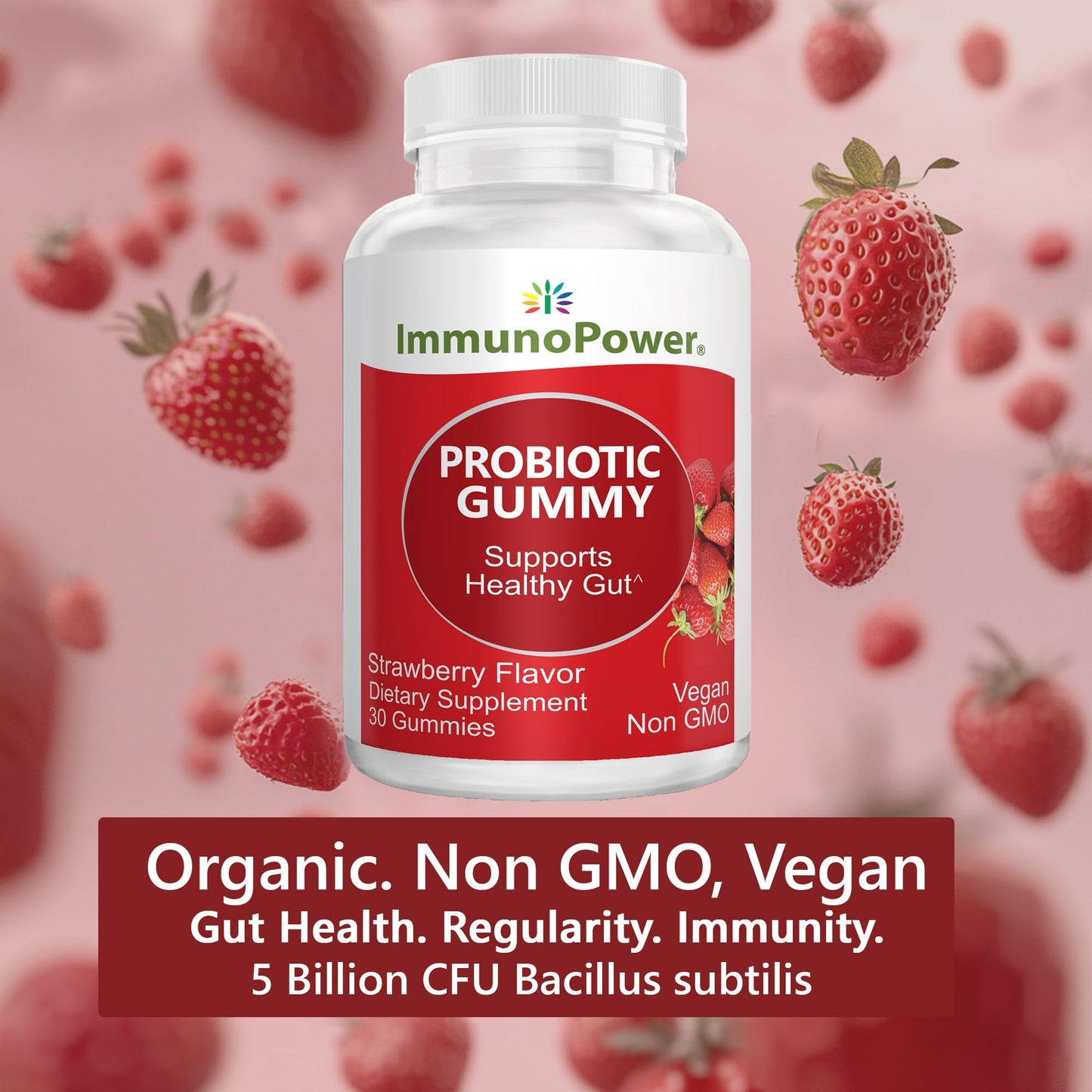 ImmunoPower Organic Probiotics Gummies 60 Count