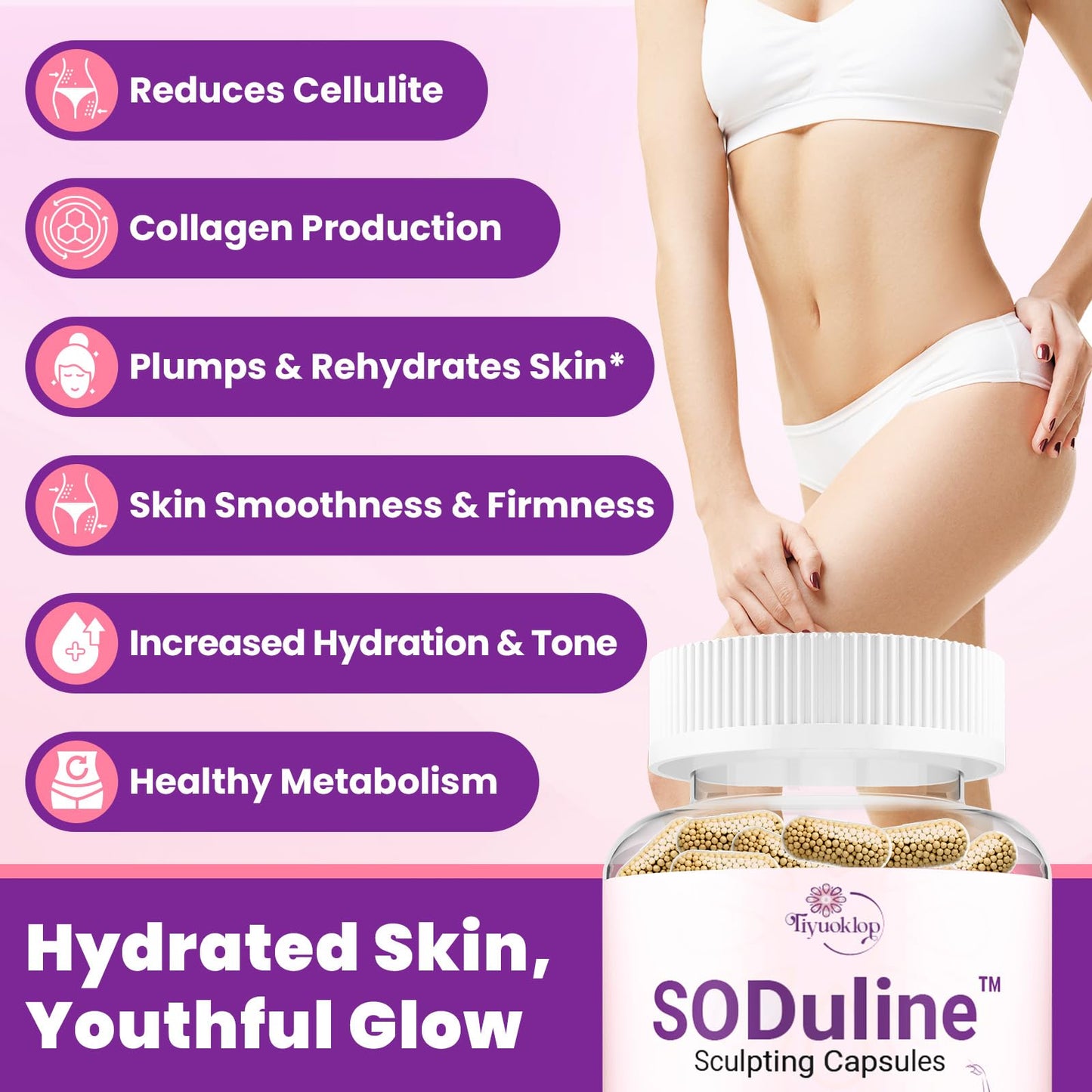 Tiyuoklop SODuline Sculpting Capsules with French Melon SOD & Phyto Beadlets, 240 Count