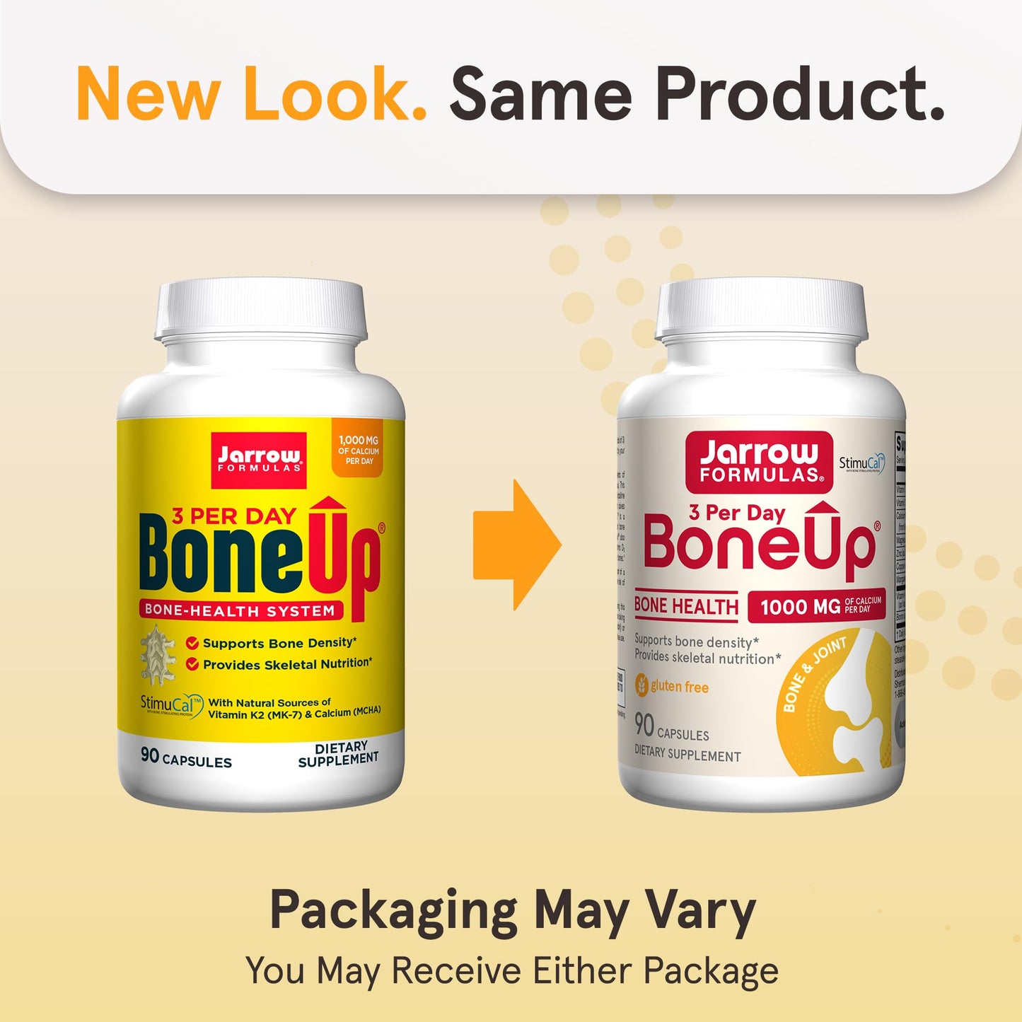 Jarrow Formulas BoneUp Three Per Day for Bone Density and Skeletal Nutrition, 90 Capsules