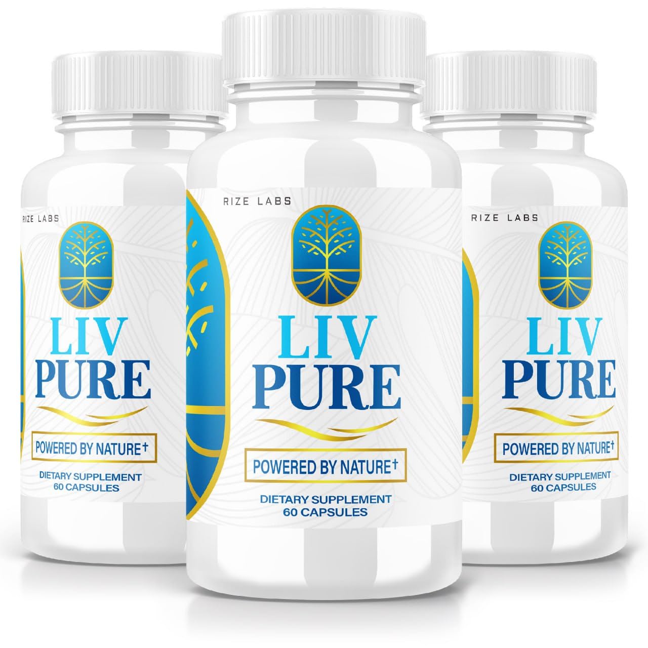 Rize Labs LivPure Powered by Nature Liver Support Capsules, Advanced Formula, Extra Strength, Vegan, 180 Capsules