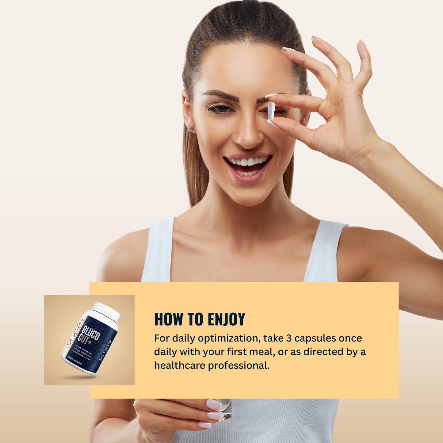 Dr. Ashley Wellness GlucoCut+ Capsules 90