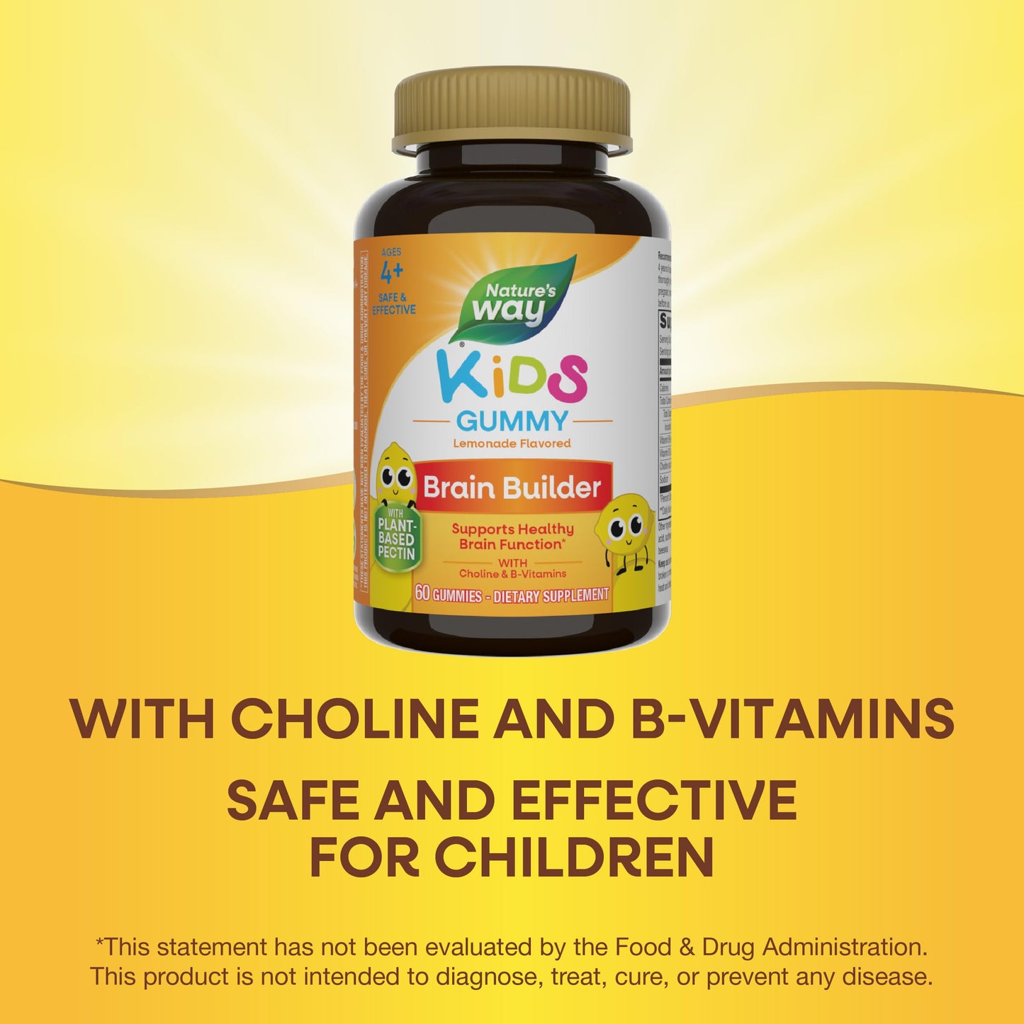 Nature's Way Kids Brain Supplement Gummies 60 Gummies