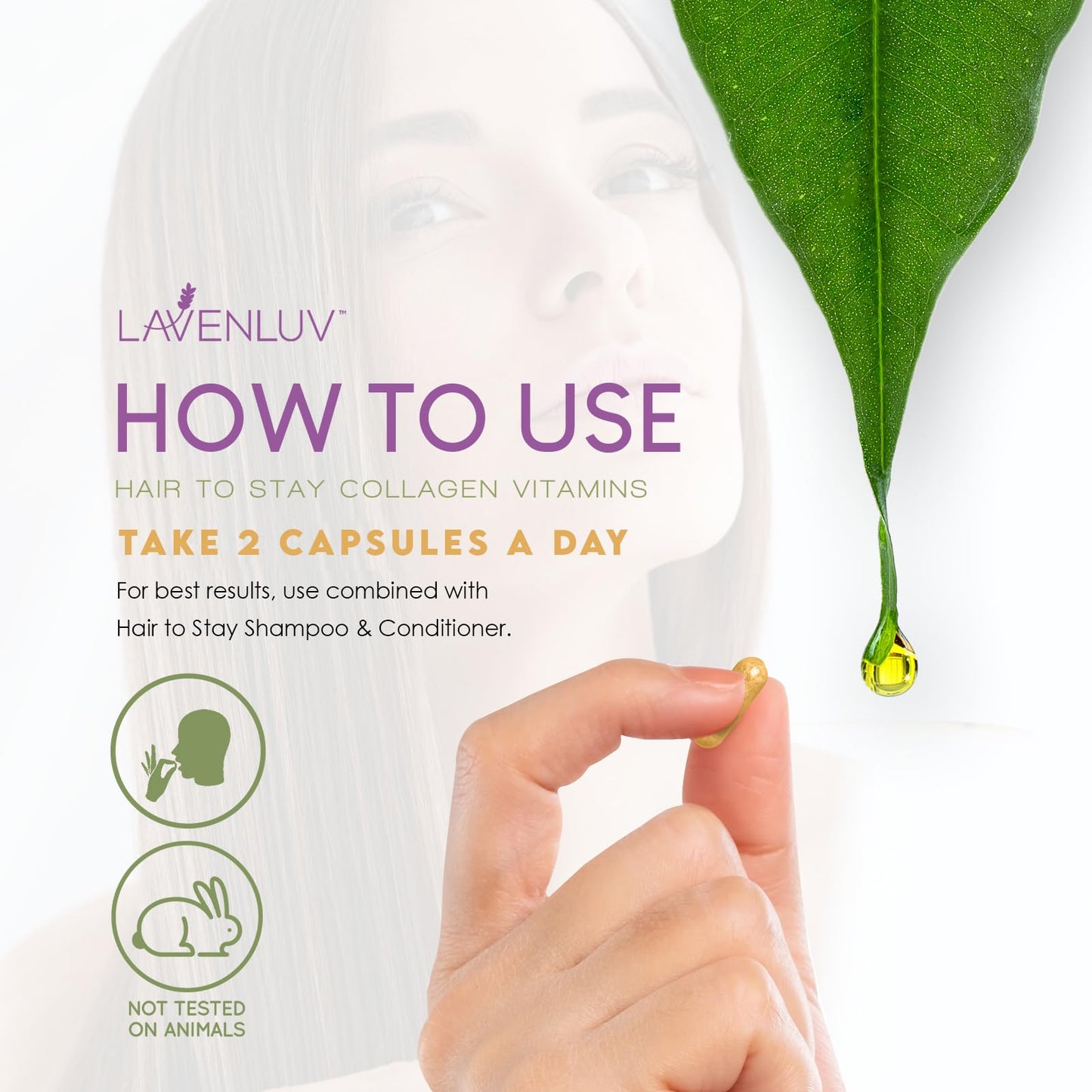 Hair to Stay Collagen Peptides Capsules, 60 Count