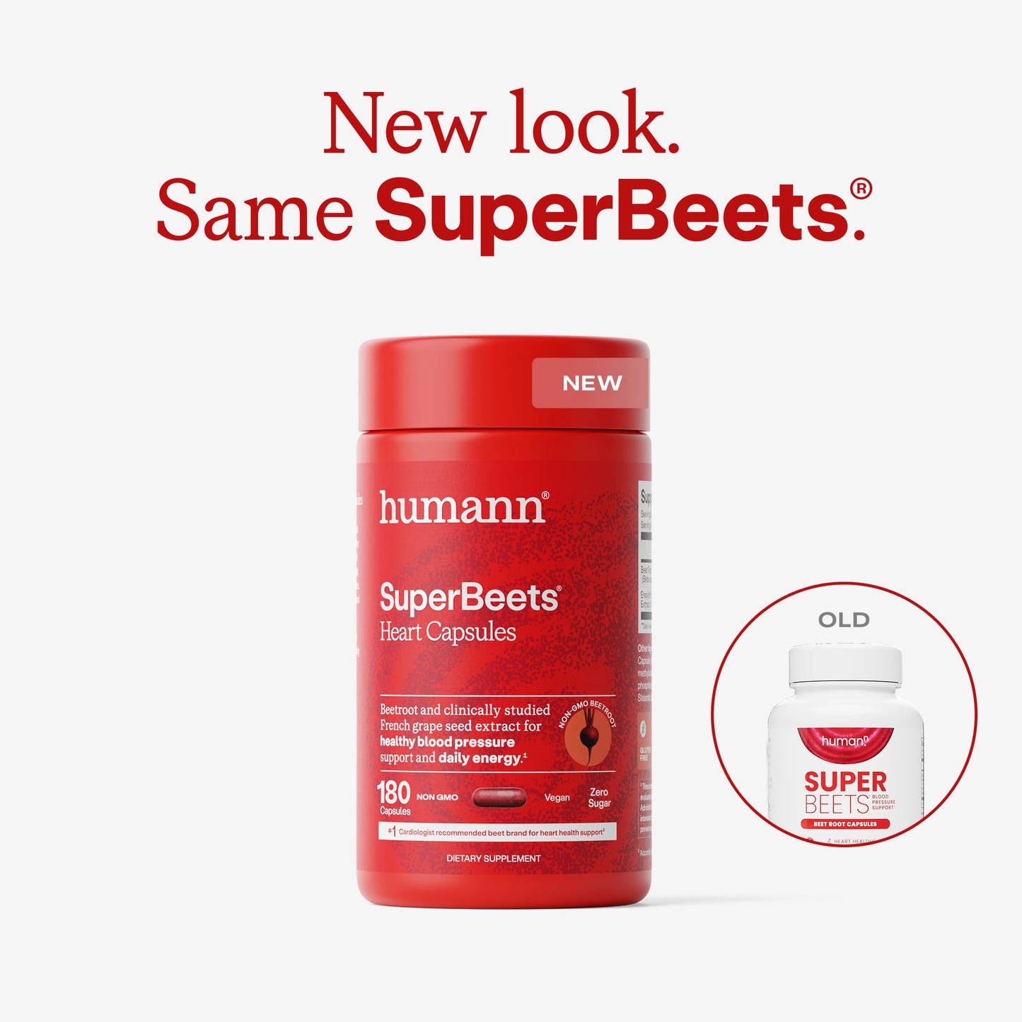Humann SuperBeets Beet Root Capsule Quick Release 1000mg, 180 Count