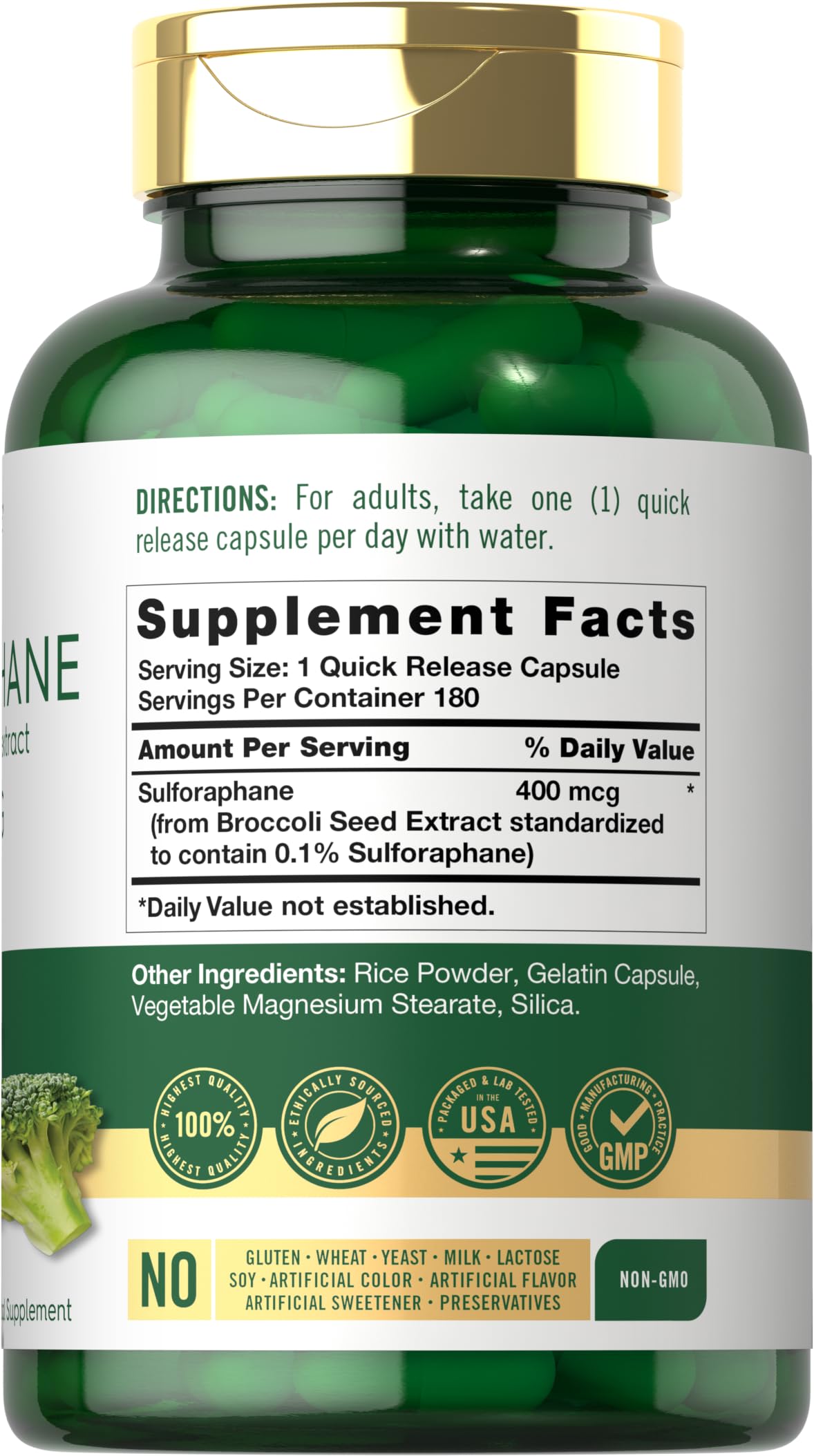Carlyle Sulforaphane Supplement Capsule 180 Count