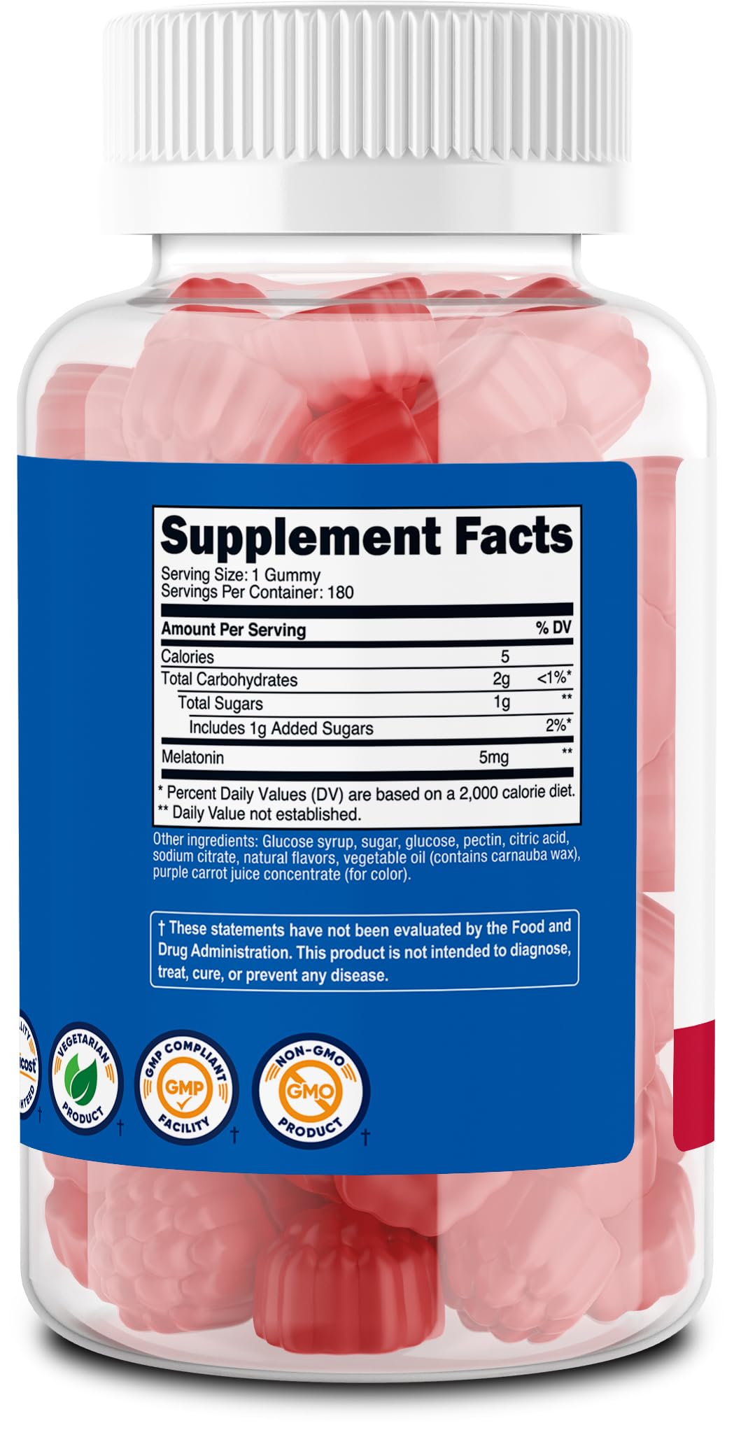 Nutricost Melatonin 5mg Gummies, 180 Count