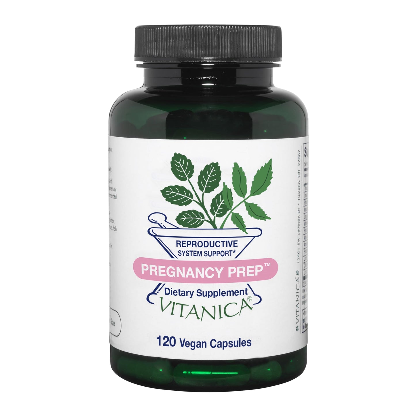 Vitanica Pregnancy Prep Reproductive System Support Vegan 120 Capsules