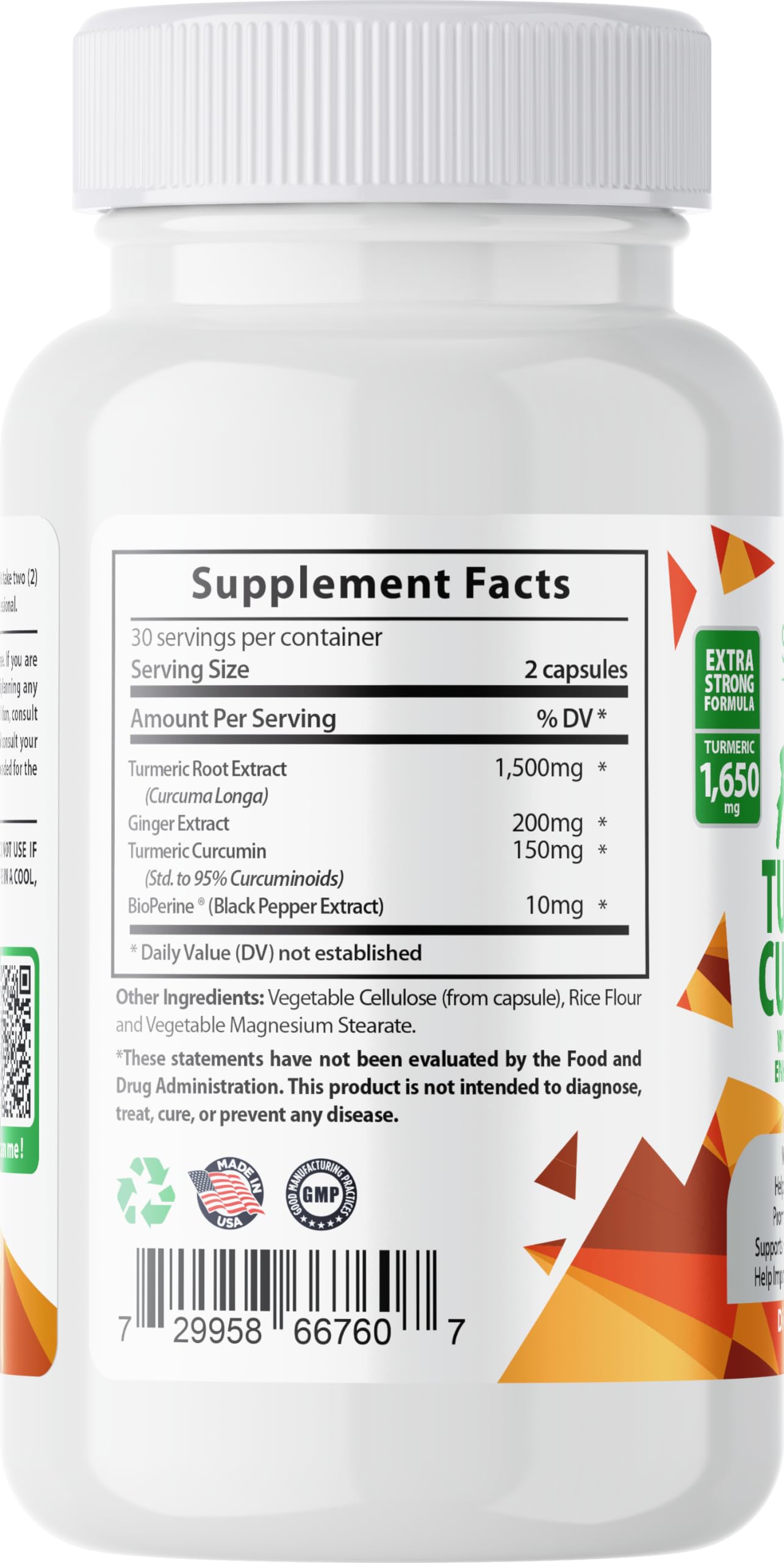 Sundhed Natural Turmeric Curcumin Capsules, 60 Count