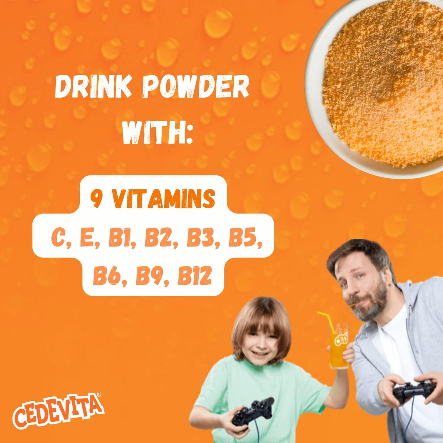 Cedevita Orange 9 Vitamins Effervescent Powder, 1 kg, 35.274
