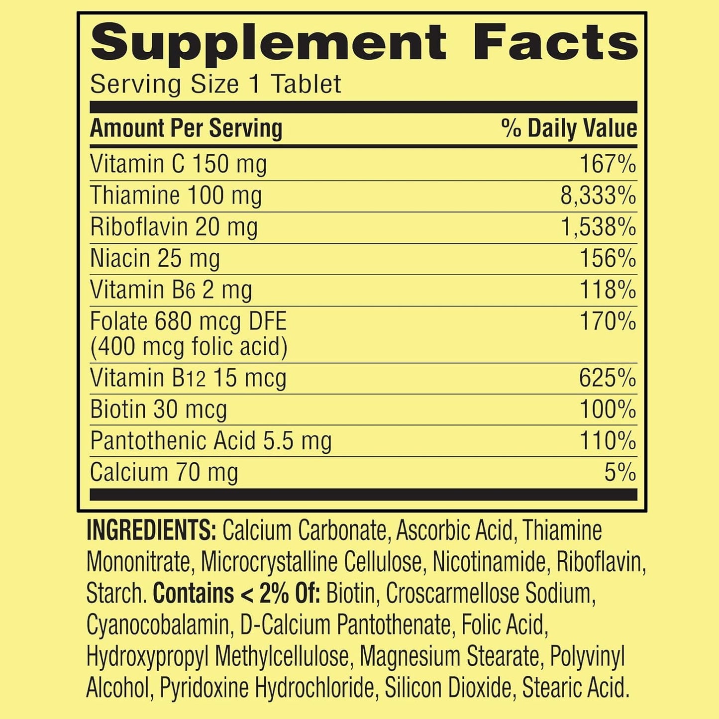 BASKETGOODS Super Vitamin B Complex, 250 Tablets