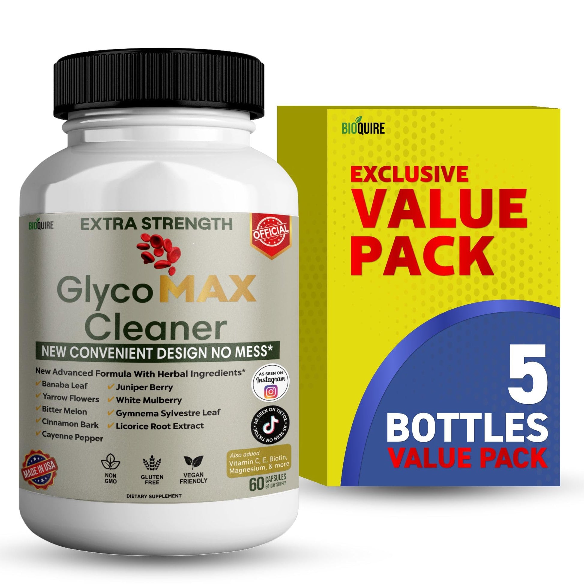BIOQUIRE BioQuide GlycoMAX Cleaner Extra Strength Capsules 60